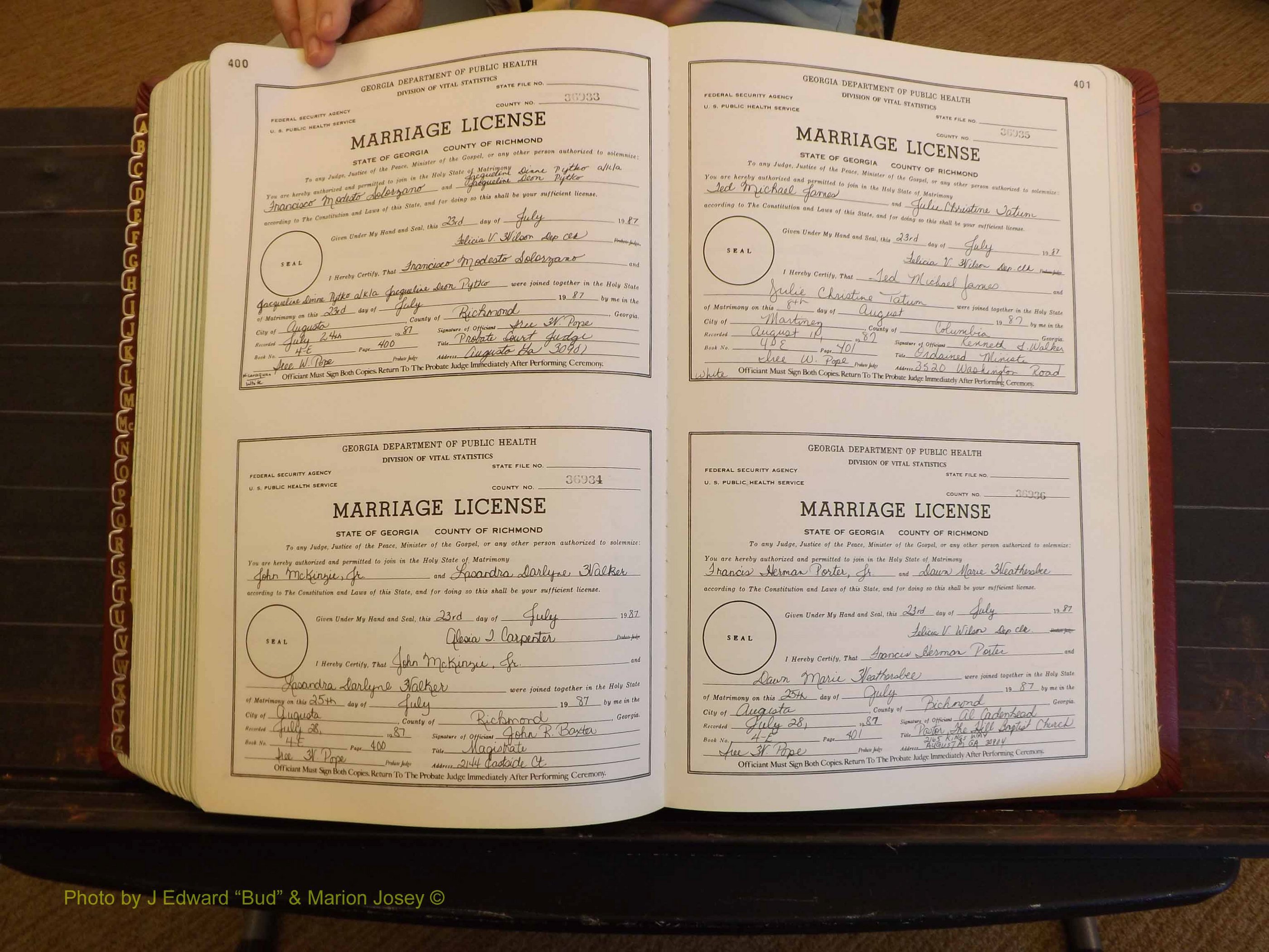 Richmond Marriages, 4E, 1987-1987 P 400-401.JPG