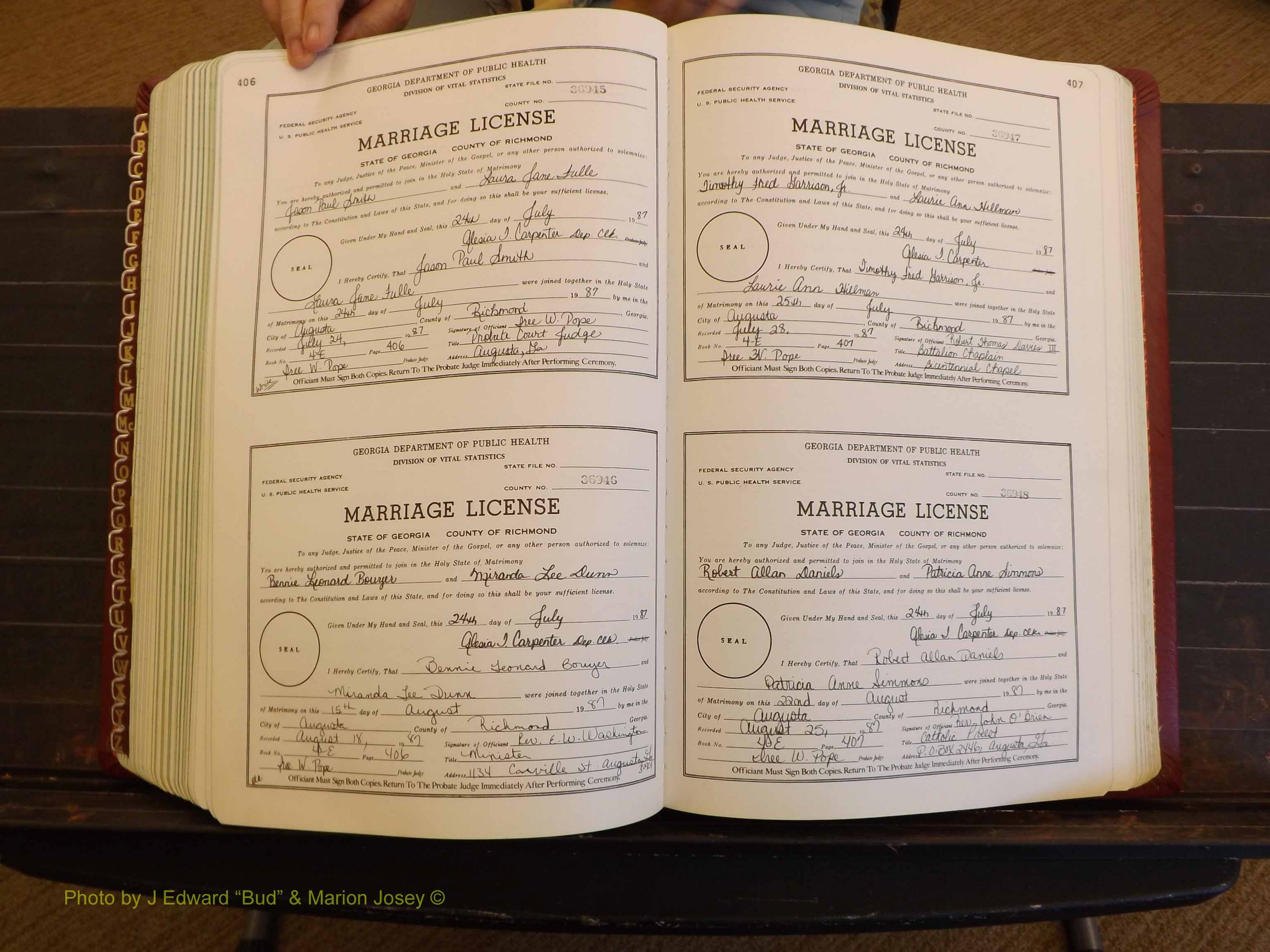 Richmond Marriages, 4E, 1987-1987 P 406-407.JPG