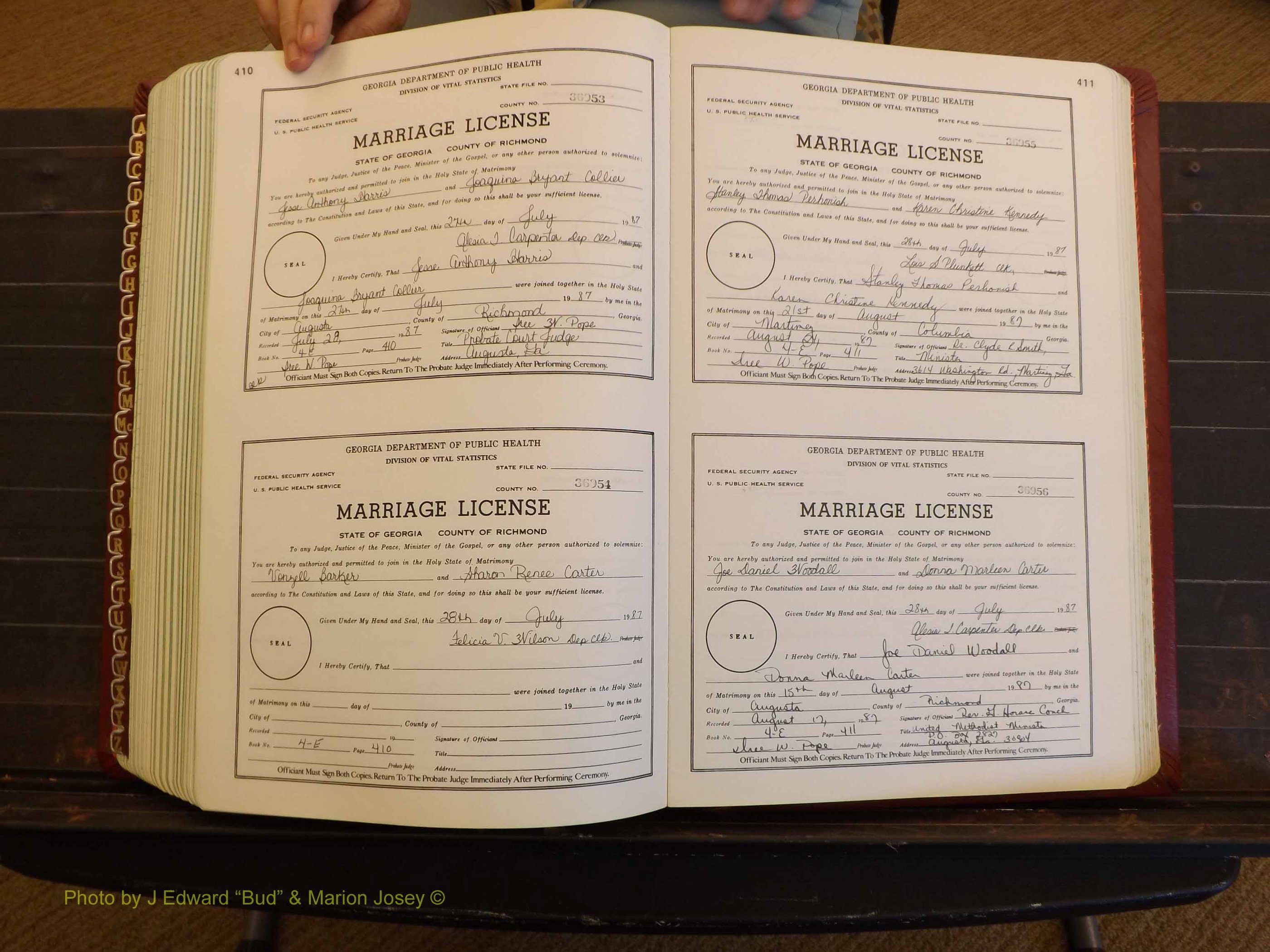 Richmond Marriages, 4E, 1987-1987 P 410-411.JPG