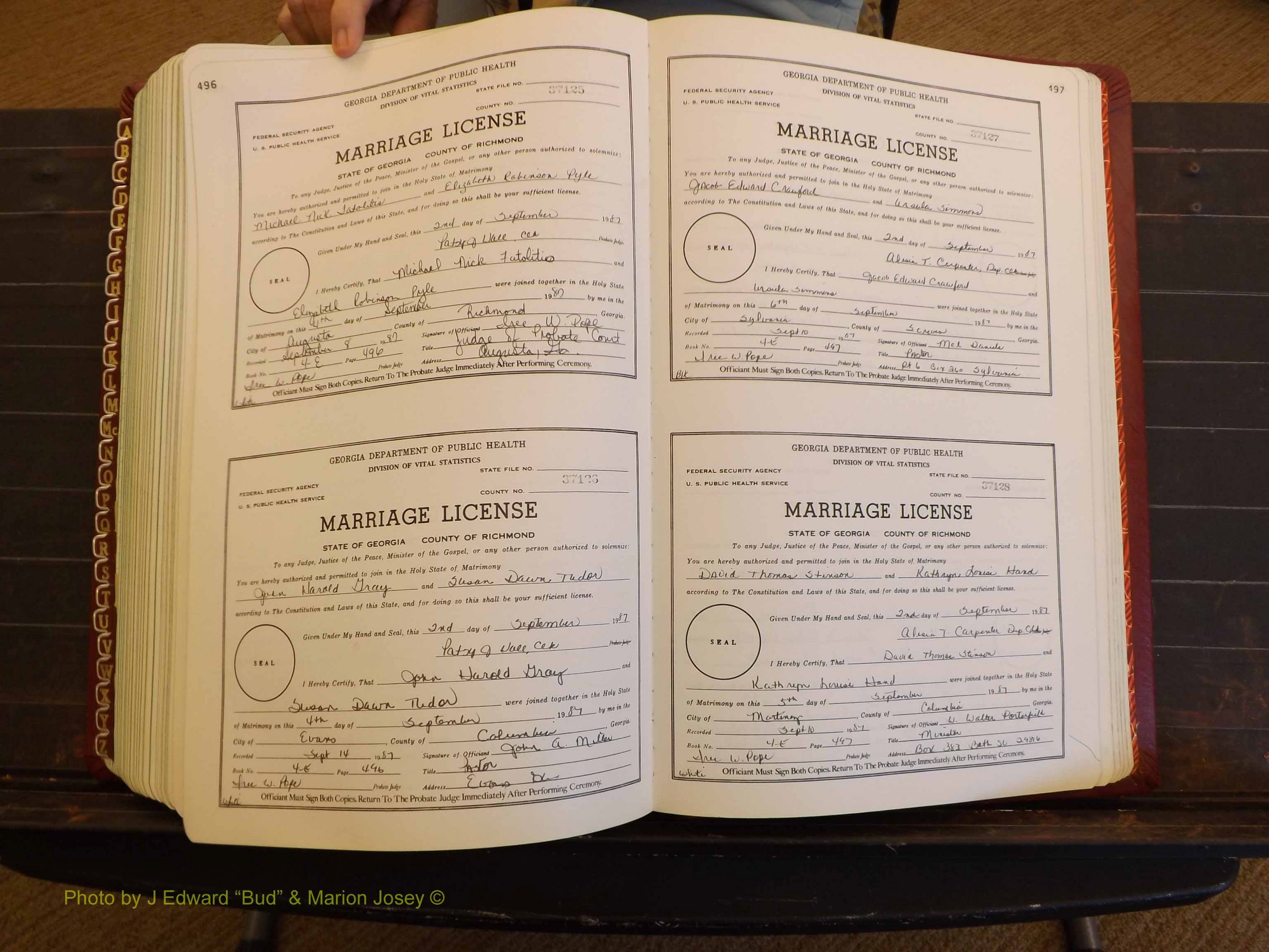 Richmond Marriages, 4E, 1987-1987 P 496-497.JPG