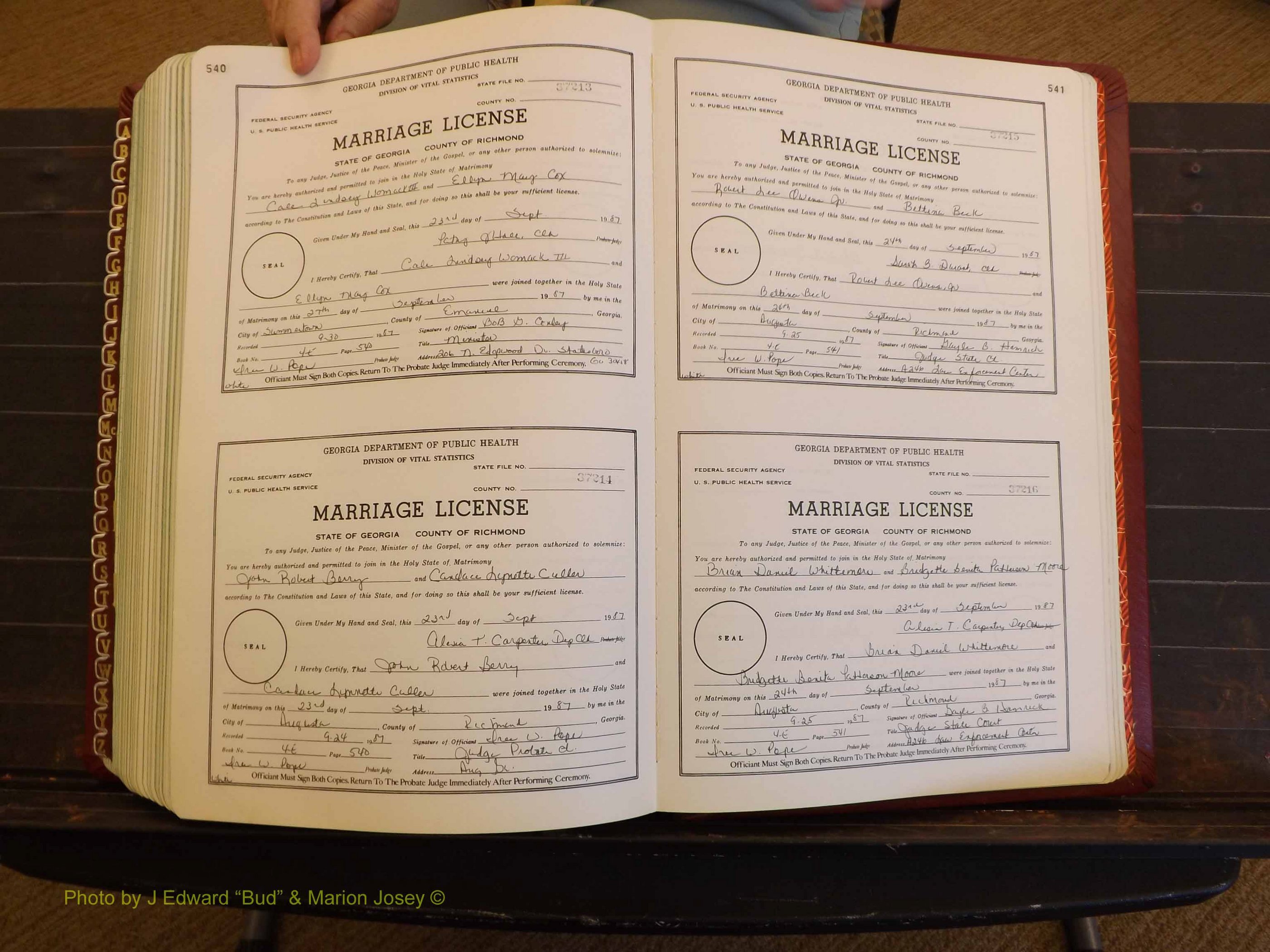 Richmond Marriages, 4E, 1987-1987 P 540-541.JPG