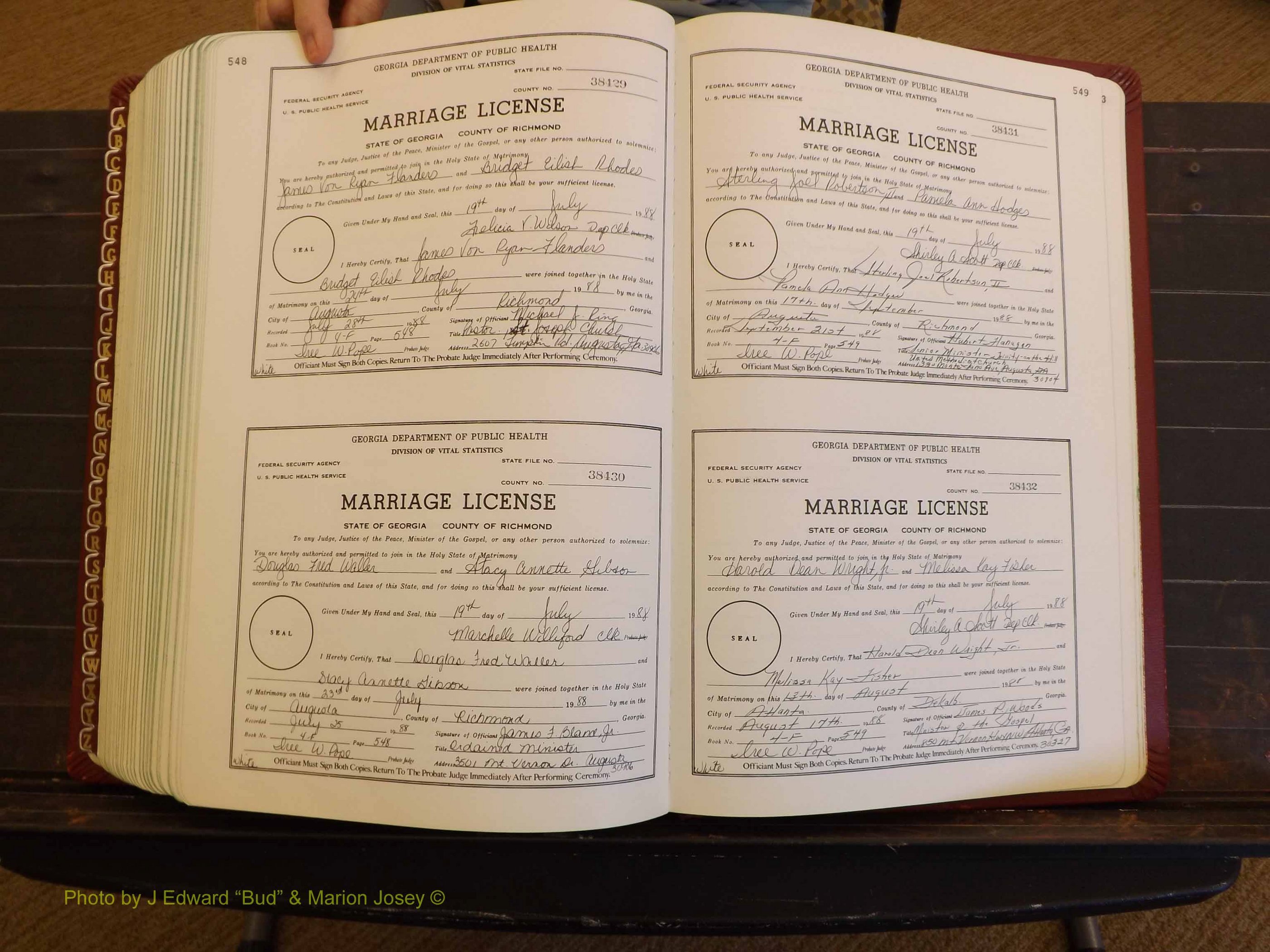 Richmond Marriages, 4F, 1987-1988 P 548-549.JPG