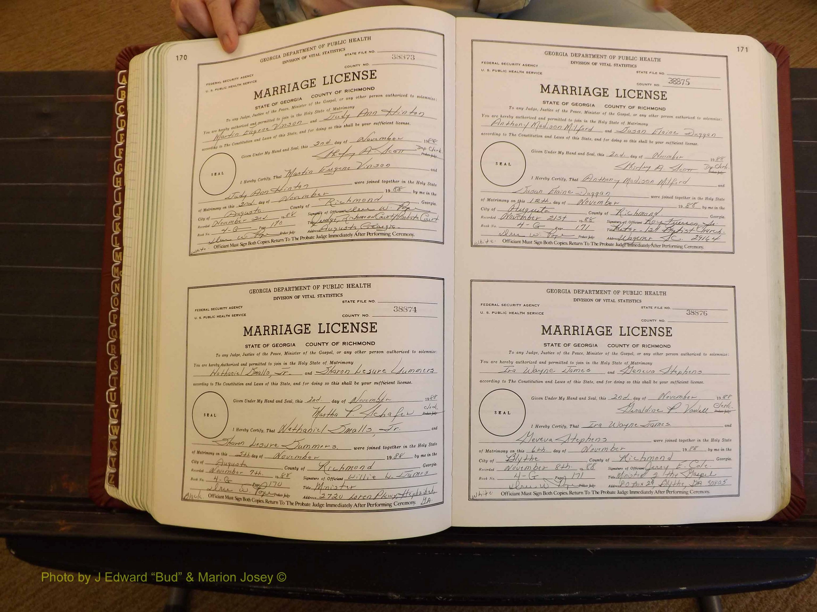 Richmond Marriages, 4G, 1988-1989 P 170-171.JPG