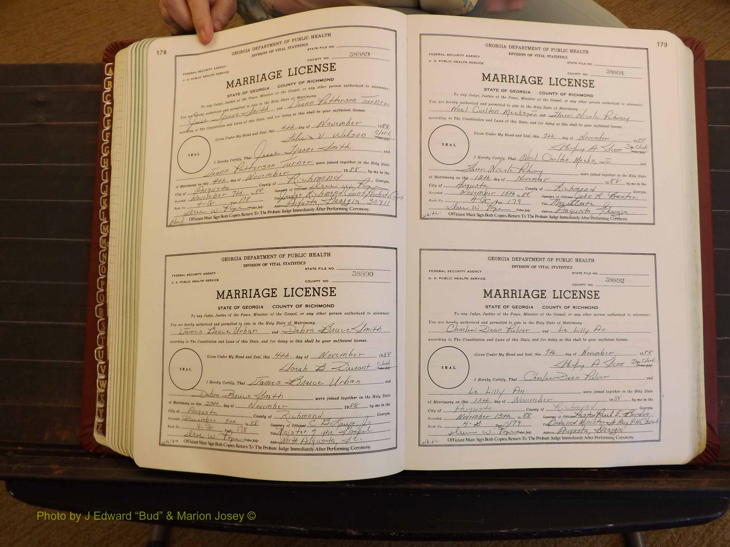 Richmond Marriages, 4G, 1988-1989 P 178-179.JPG