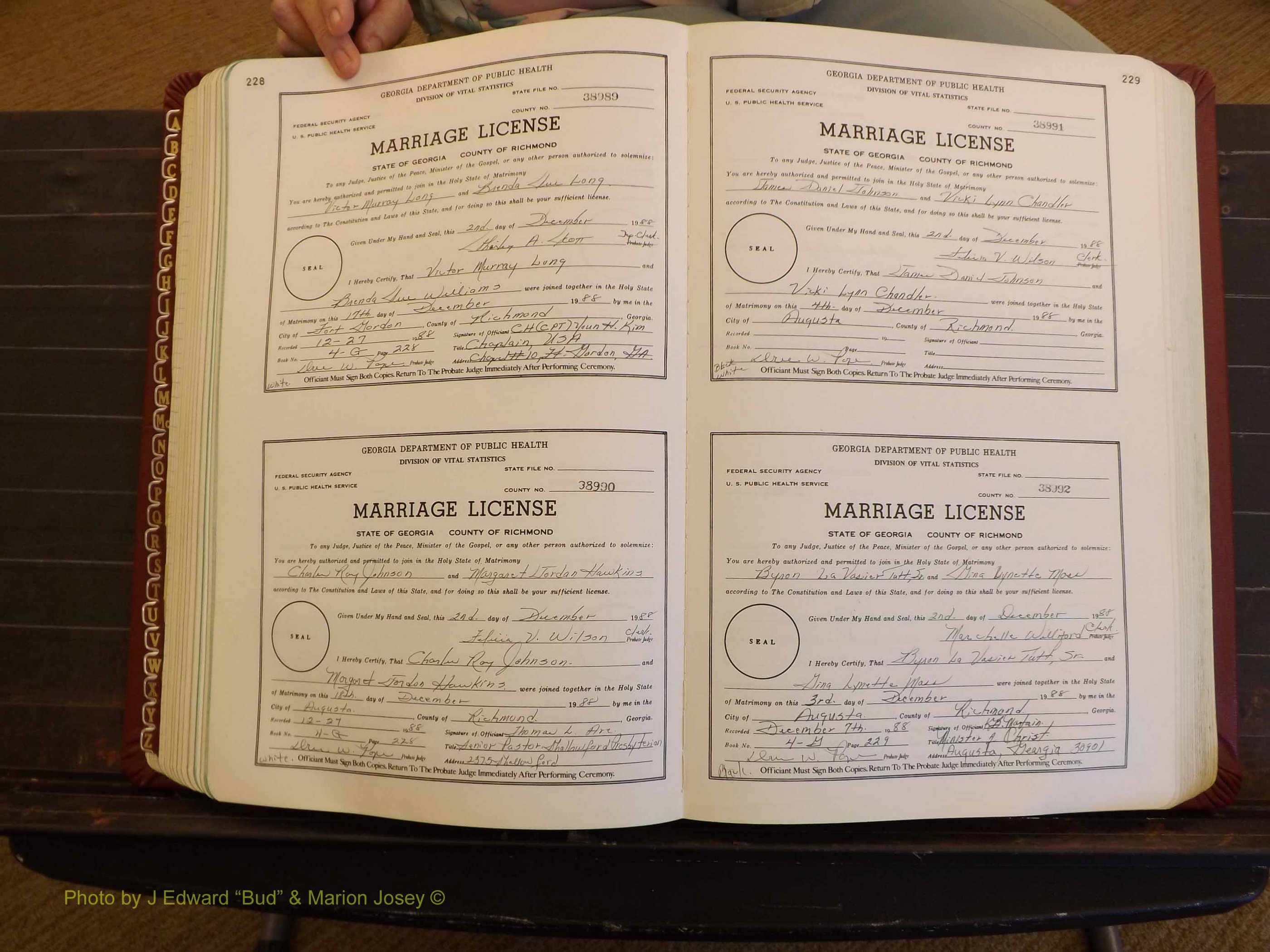 Richmond Marriages, 4G, 1988-1989 P 228-229.JPG