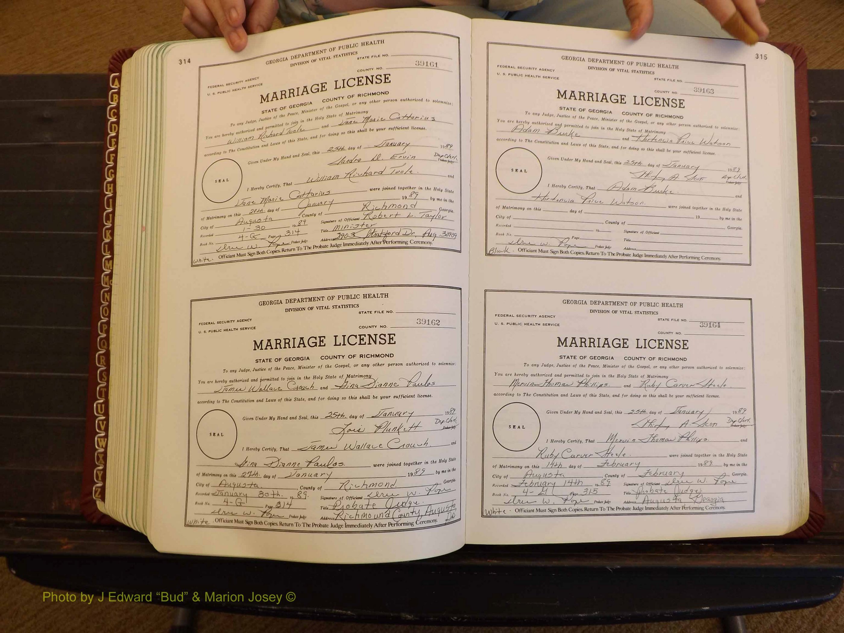 Richmond Marriages, 4G, 1988-1989 P 314-315.JPG