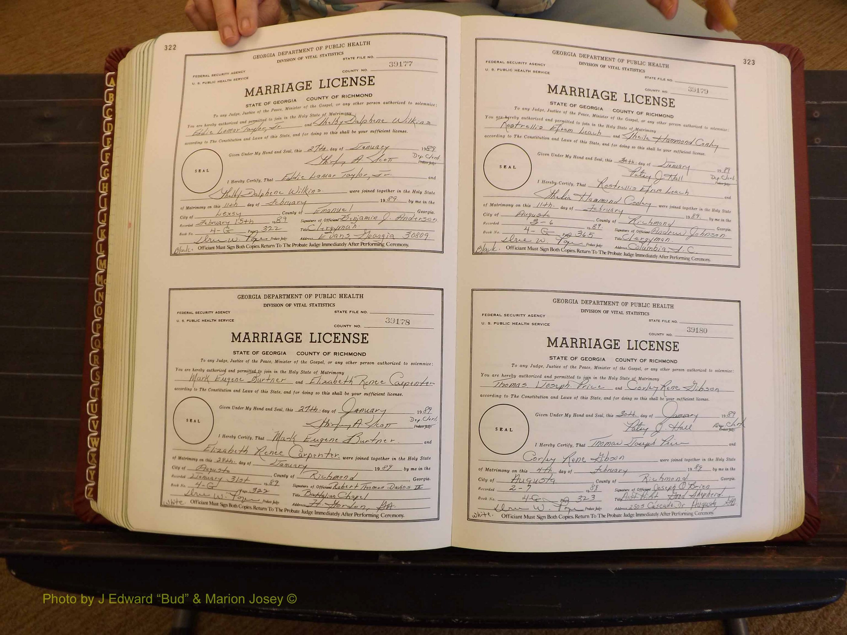 Richmond Marriages, 4G, 1988-1989 P 322-323.JPG