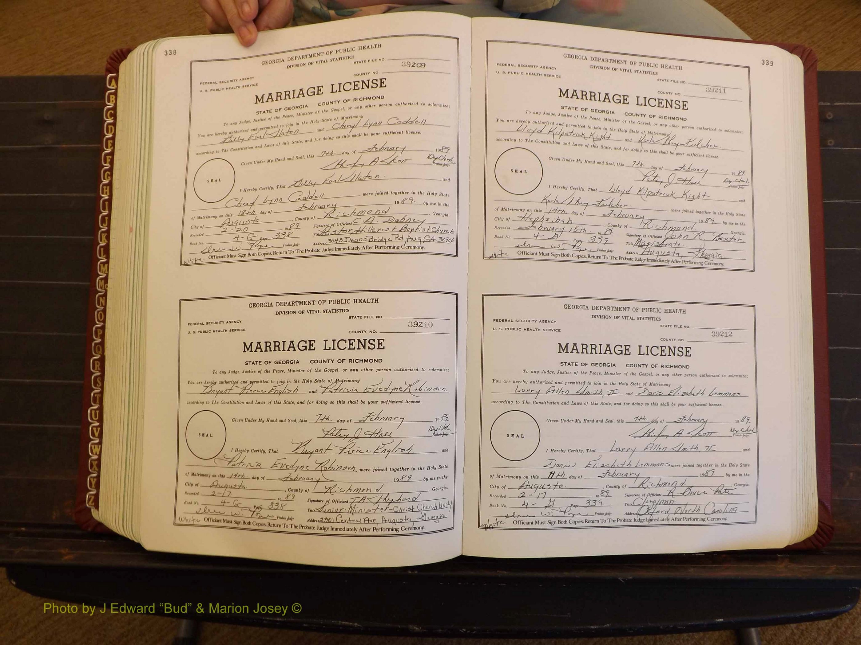 Richmond Marriages, 4G, 1988-1989 P 338-339.JPG