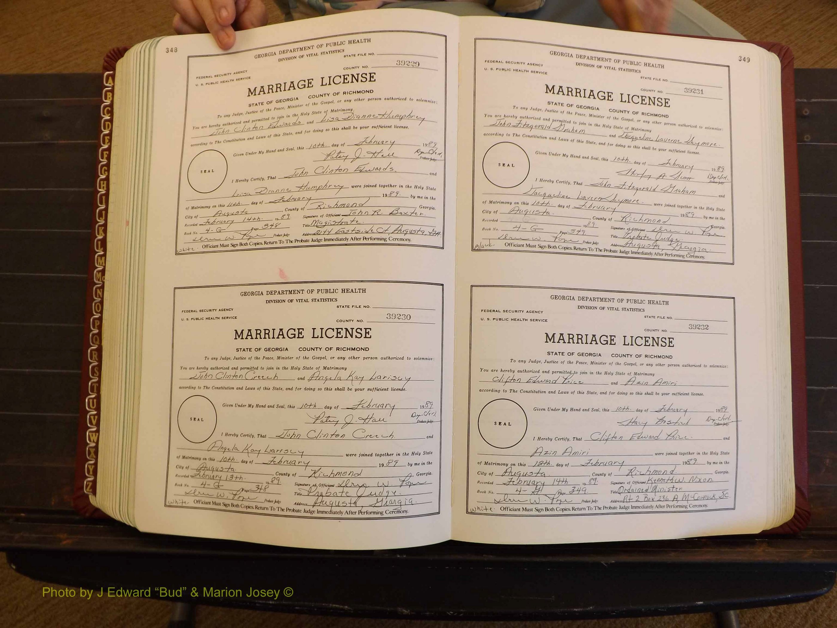 Richmond Marriages, 4G, 1988-1989 P 348-349.JPG
