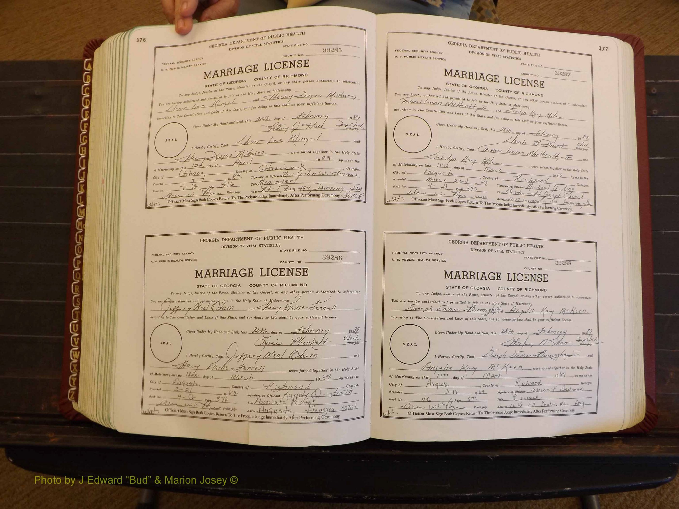 Richmond Marriages, 4G, 1988-1989 P 376-377.JPG