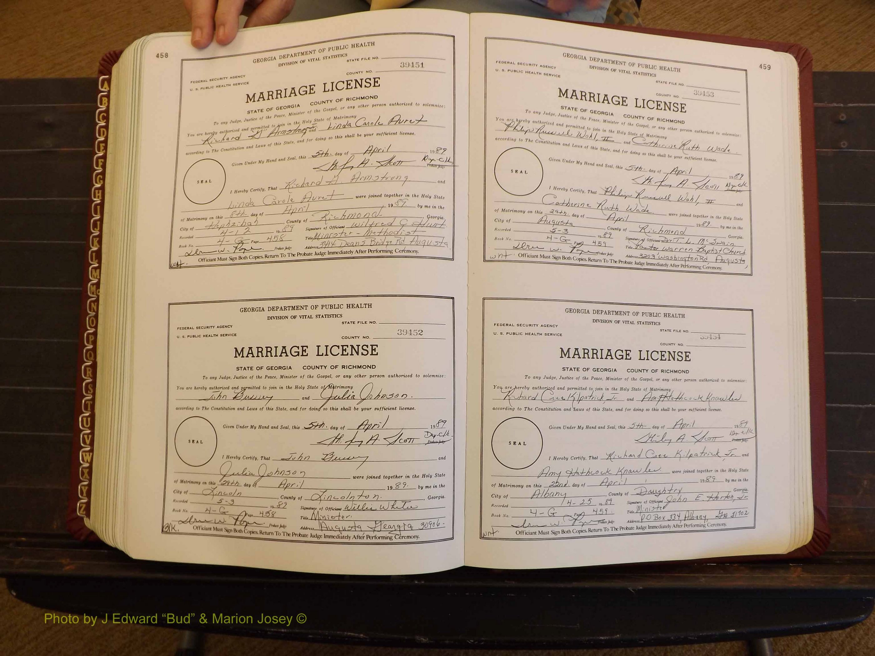 Richmond Marriages, 4G, 1988-1989 P 458-459.JPG