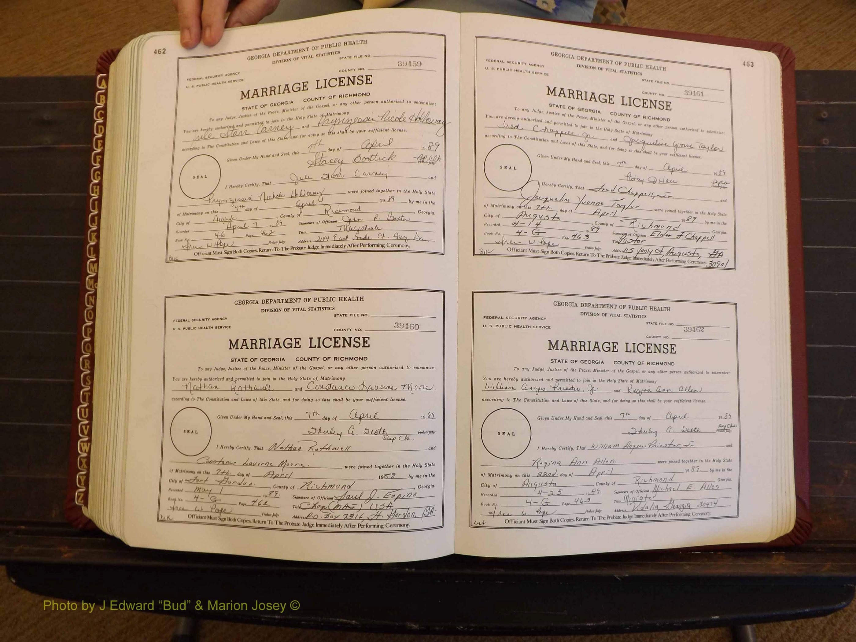 Richmond Marriages, 4G, 1988-1989 P 462-463.JPG