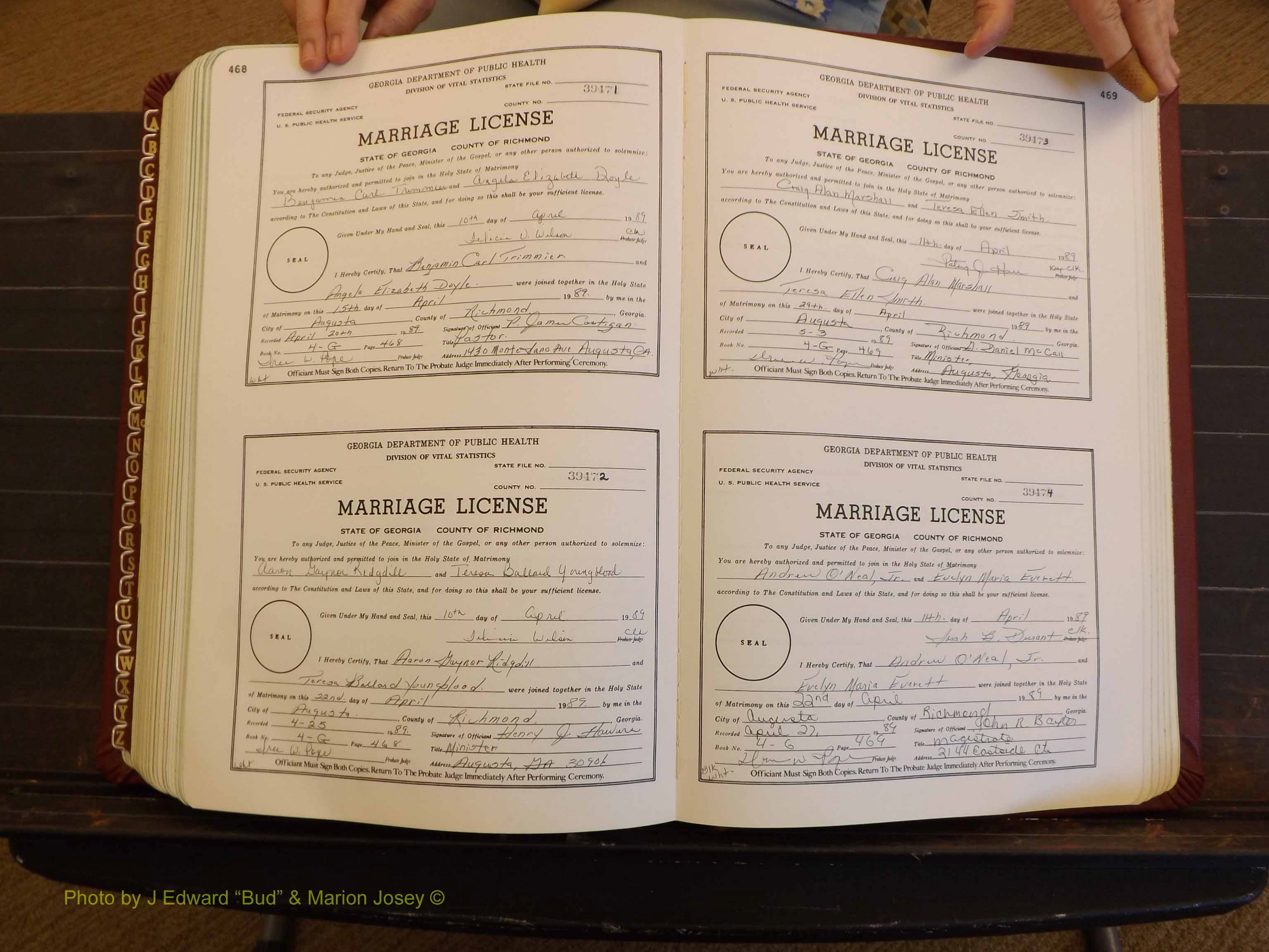 Richmond Marriages, 4G, 1988-1989 P 468-469.JPG
