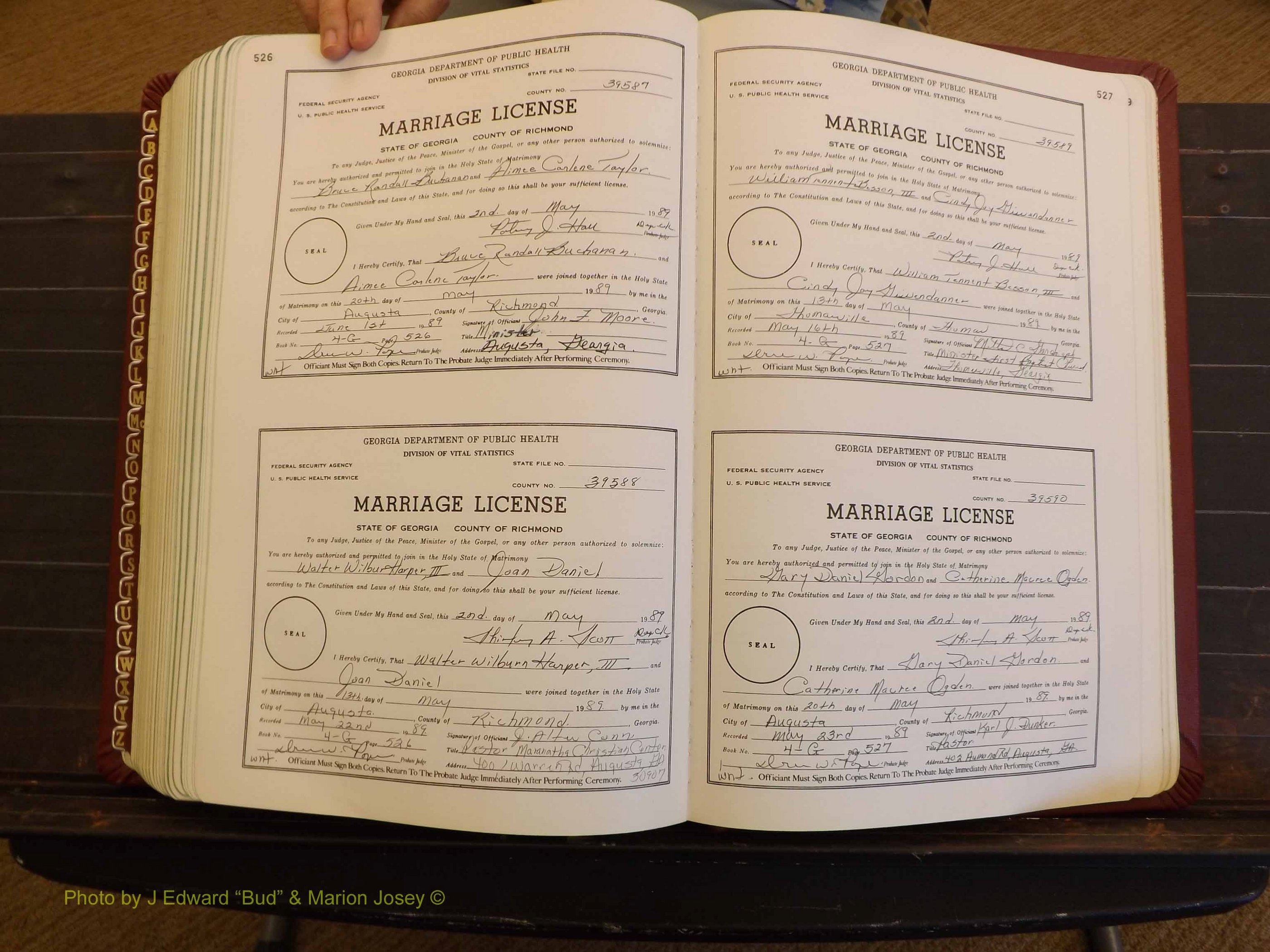 Richmond Marriages, 4G, 1988-1989 P 526-527.JPG