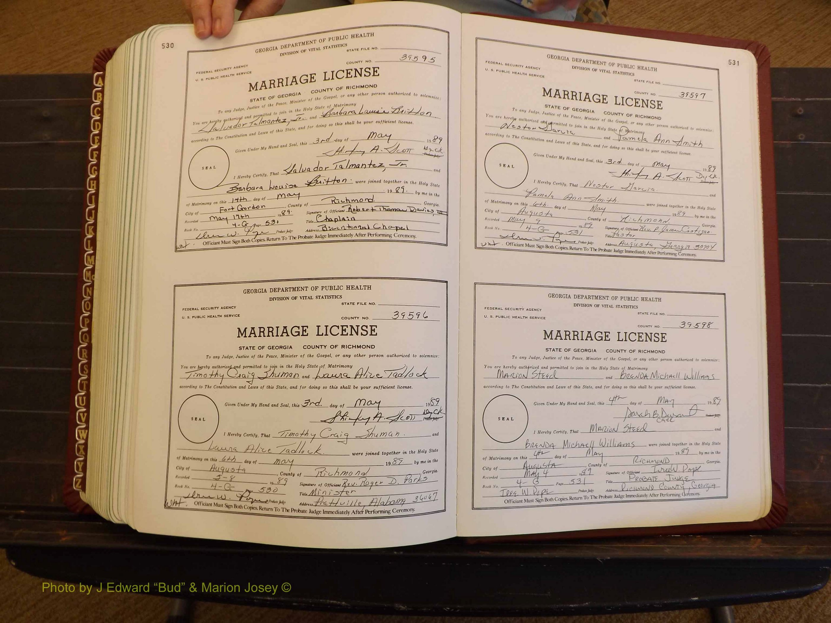 Richmond Marriages, 4G, 1988-1989 P 530-531.JPG