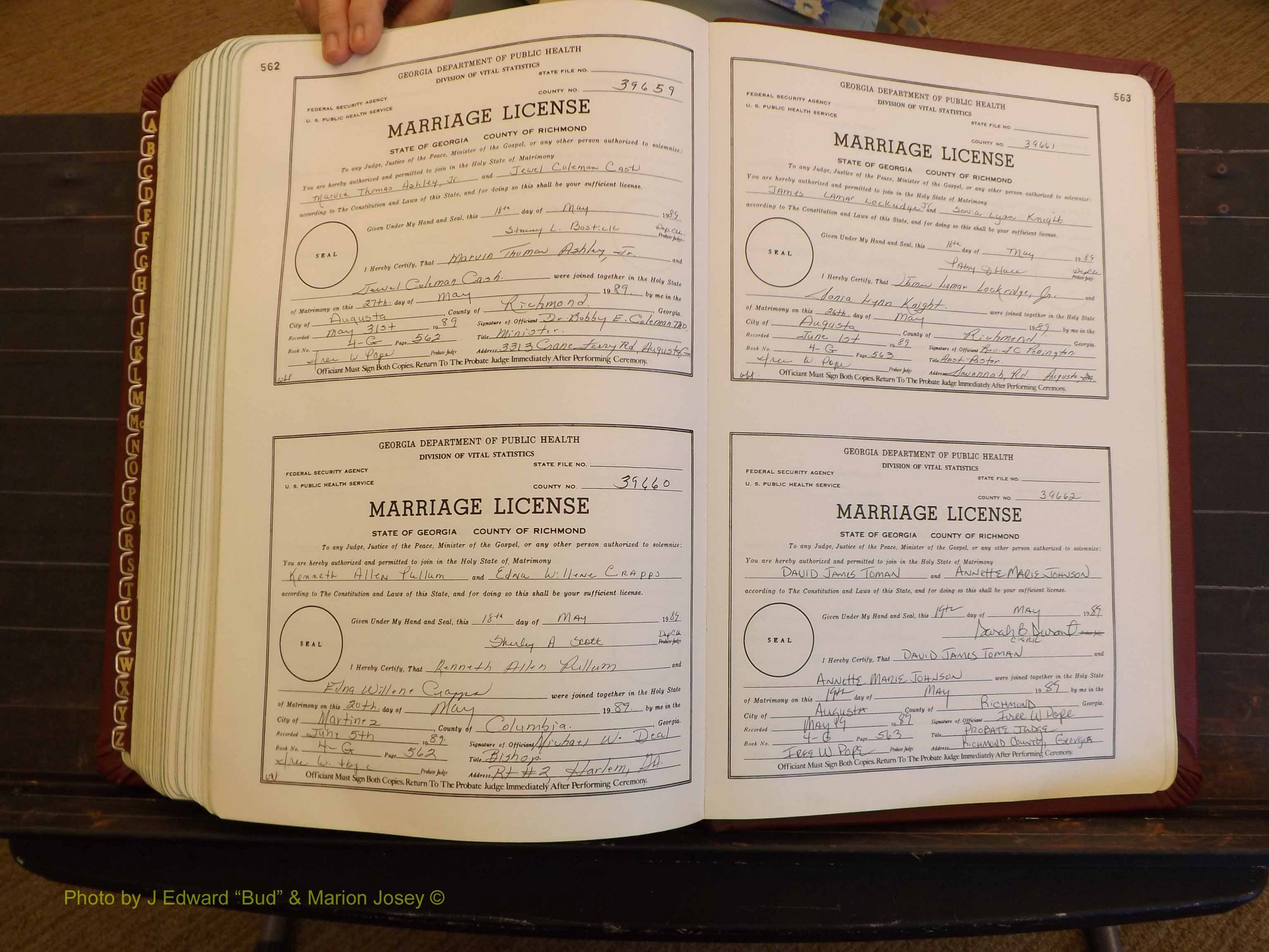 Richmond Marriages, 4G, 1988-1989 P 562-563.JPG