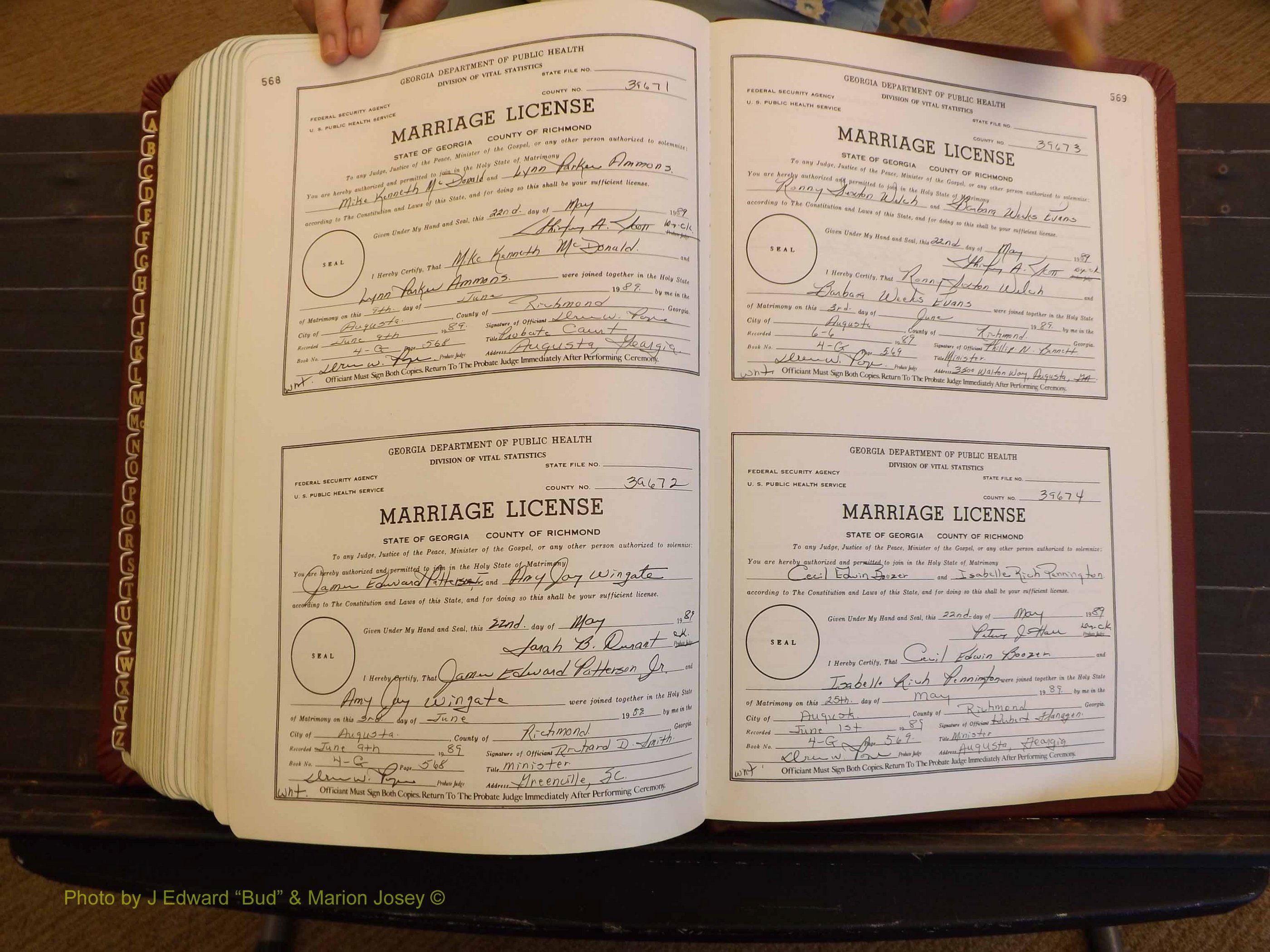 Richmond Marriages, 4G, 1988-1989 P 568-569.JPG