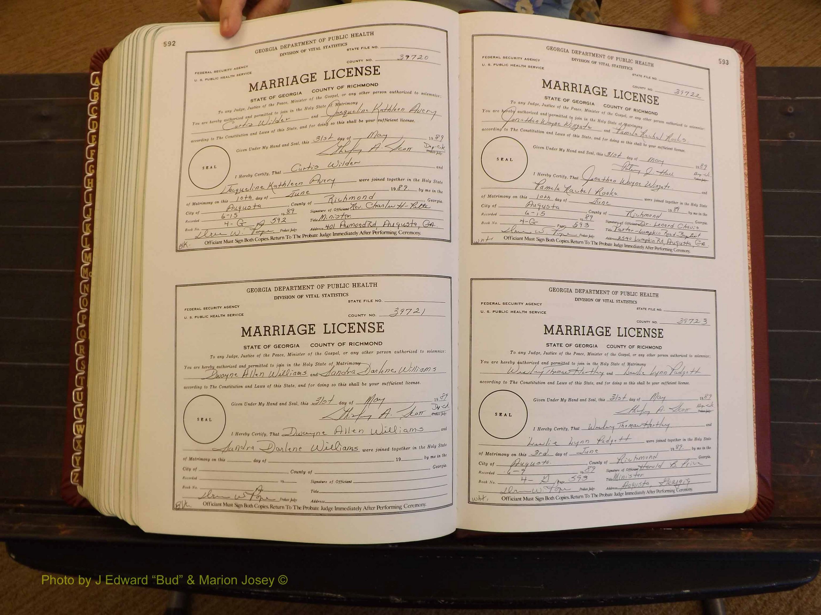 Richmond Marriages, 4G, 1988-1989 P 592-593.JPG