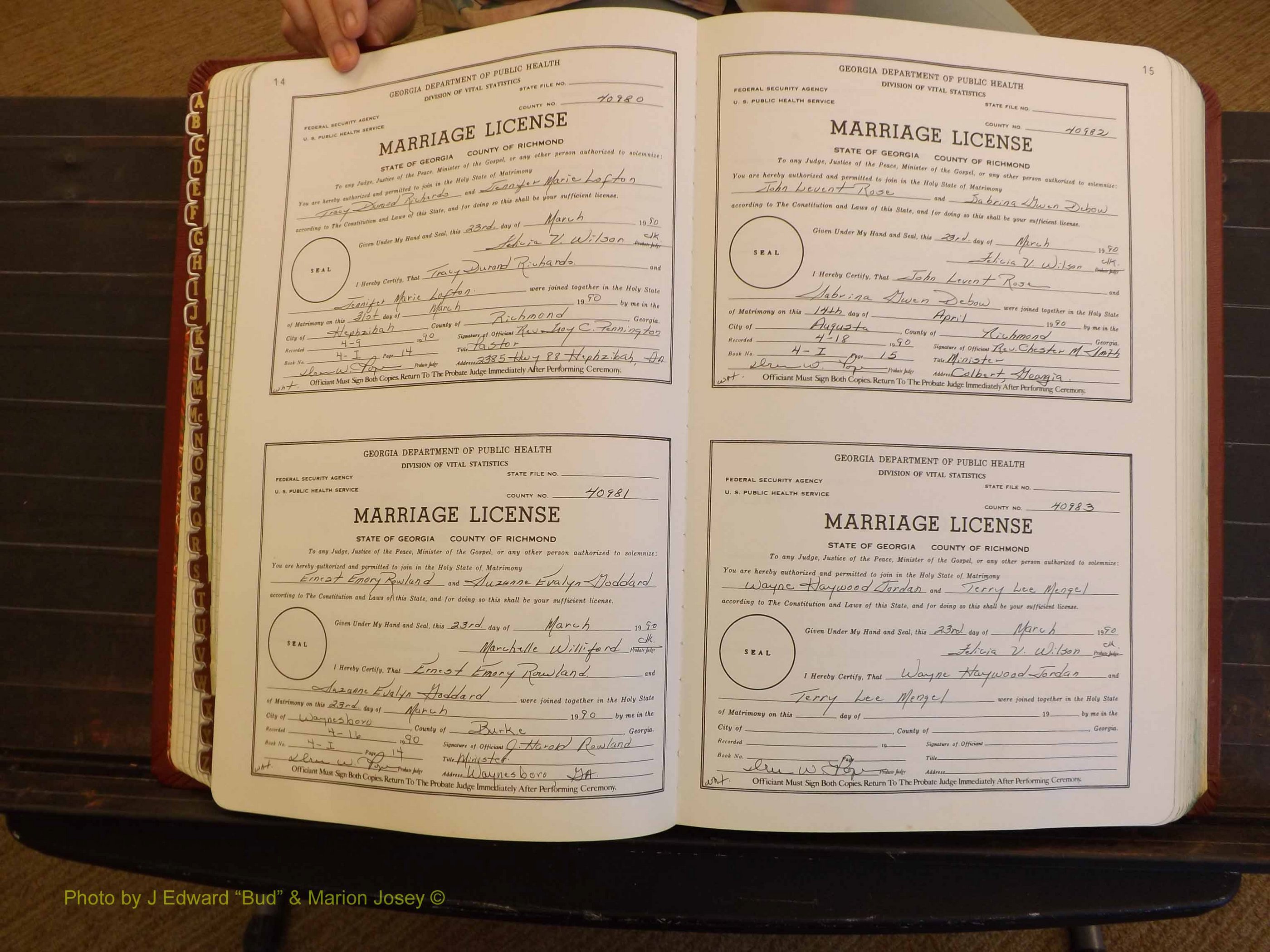 Richmond Marriages, 4L, 1990-1990 P 014-015.JPG
