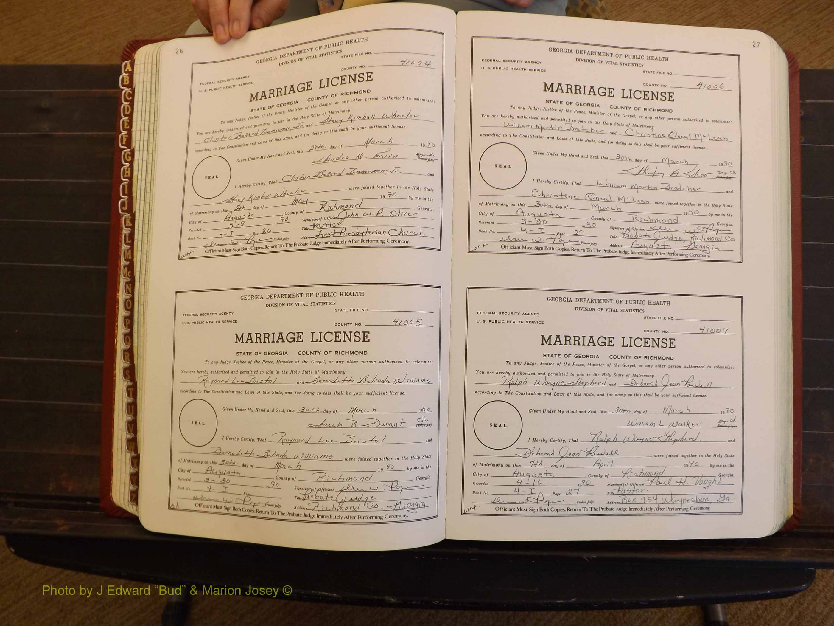 Richmond Marriages, 4L, 1990-1990 P 026-027.JPG