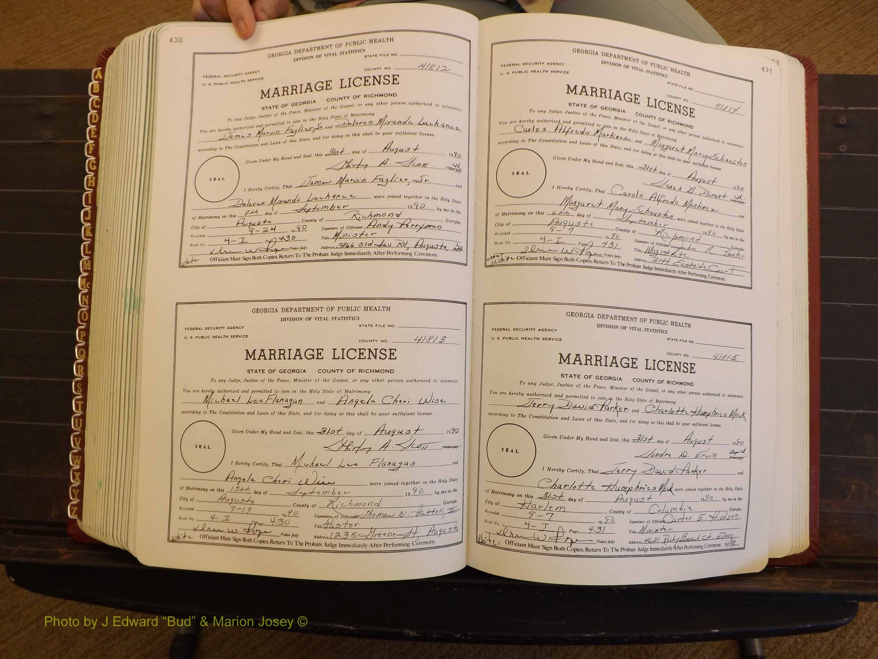Richmond Marriages, 4L, 1990-1990 P 430-431.JPG