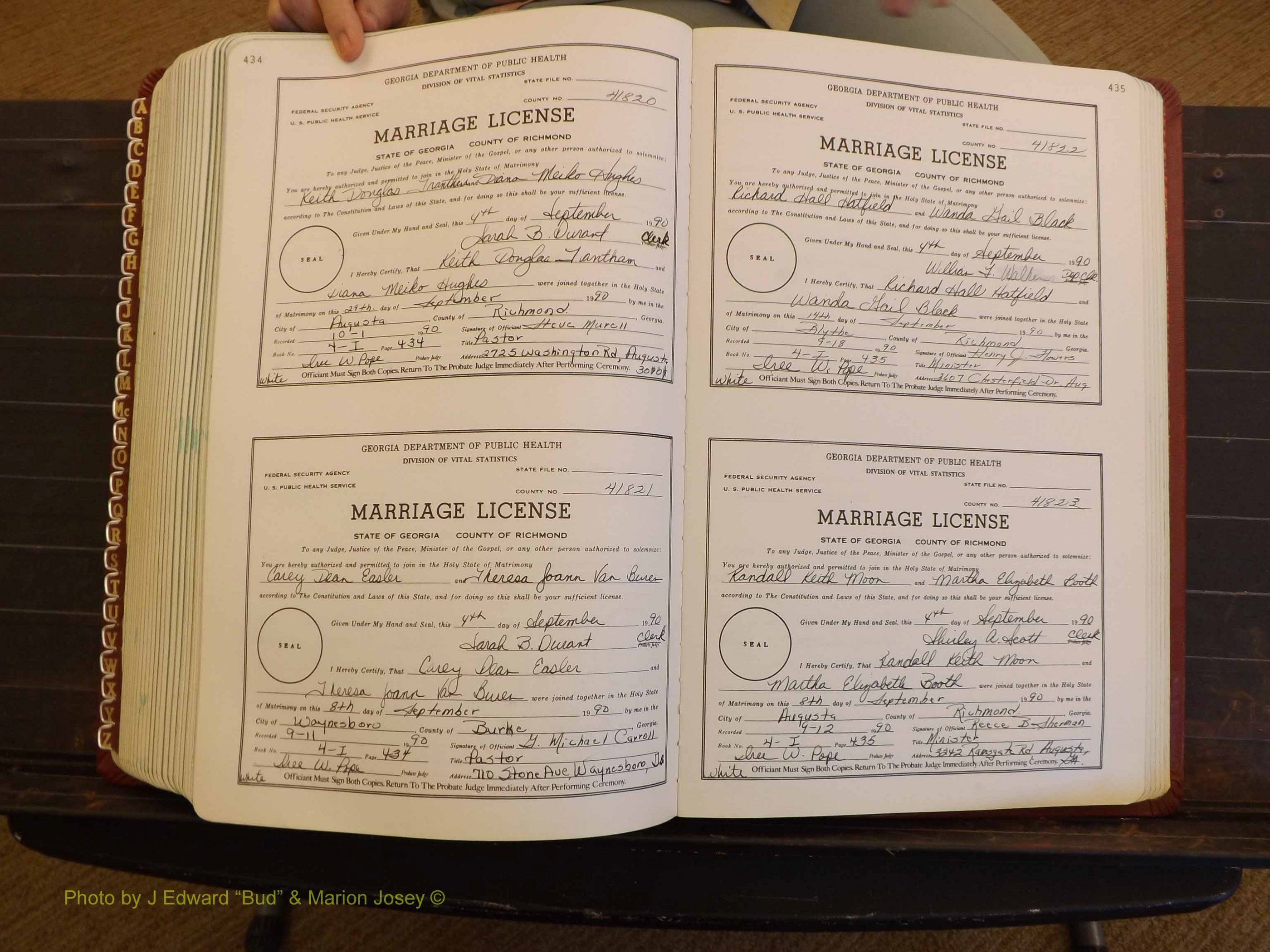 Richmond Marriages, 4L, 1990-1990 P 434-435.JPG