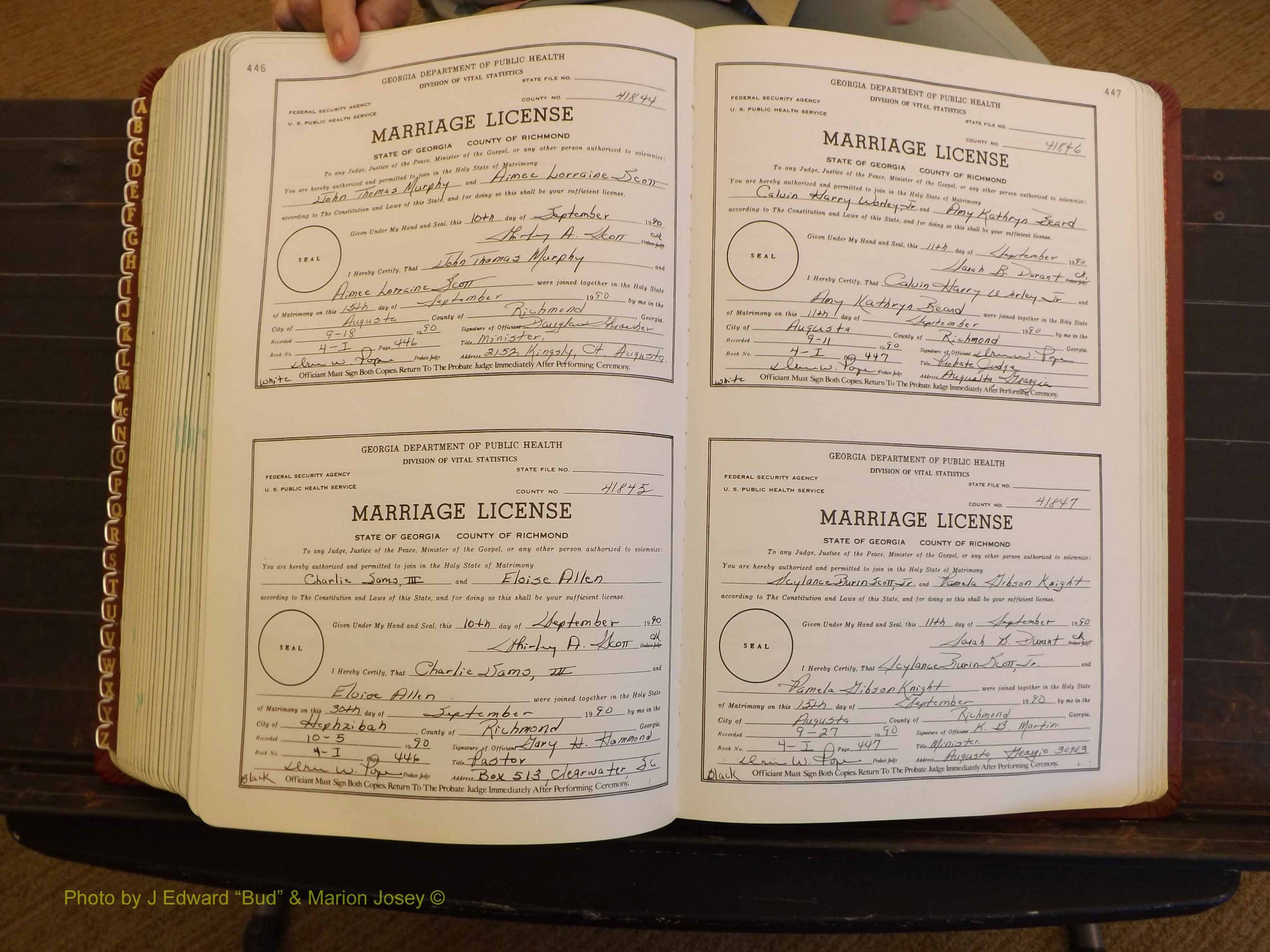 Richmond Marriages, 4L, 1990-1990 P 446-447.JPG