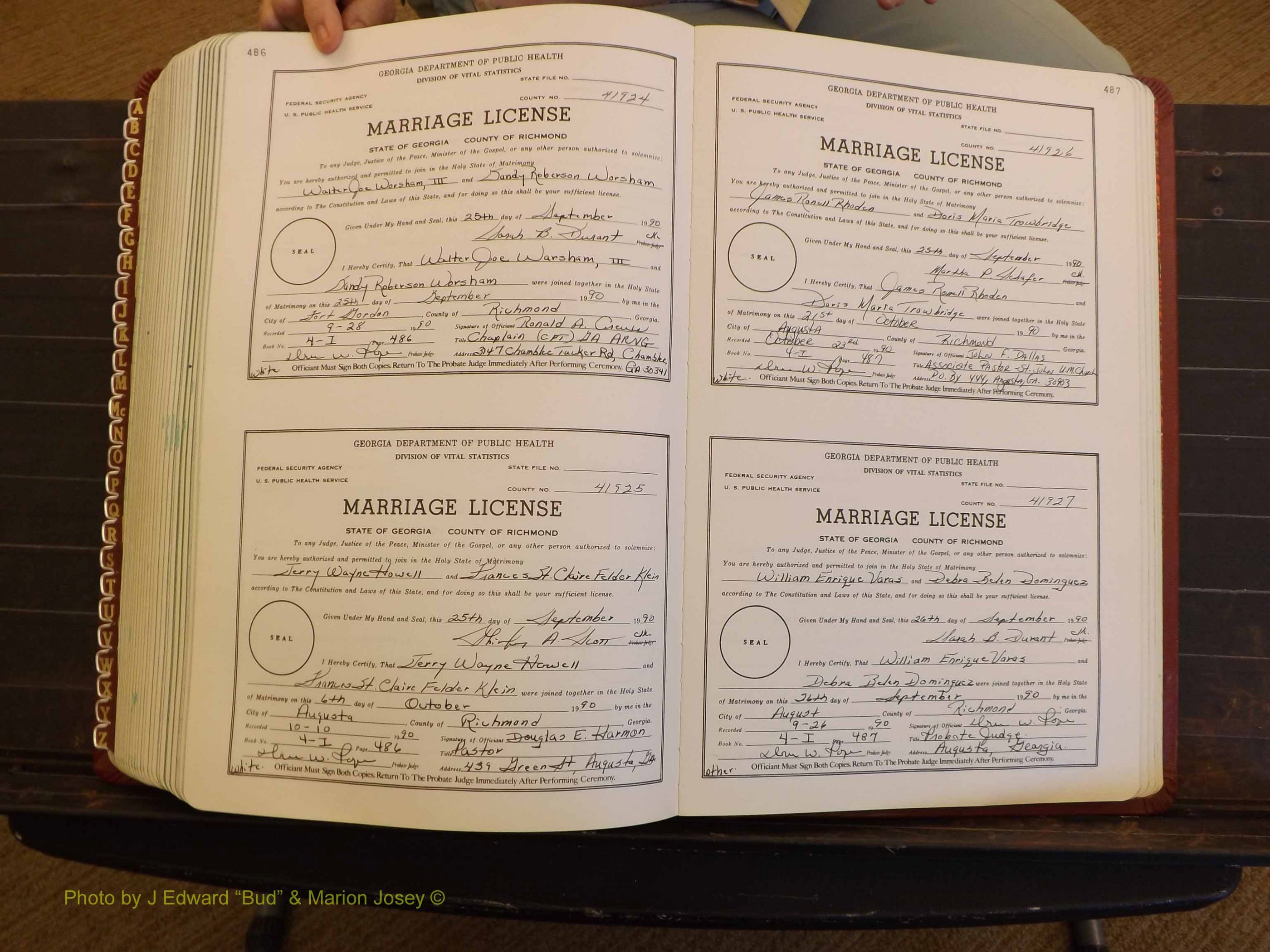 Richmond Marriages, 4L, 1990-1990 P 486-487.JPG