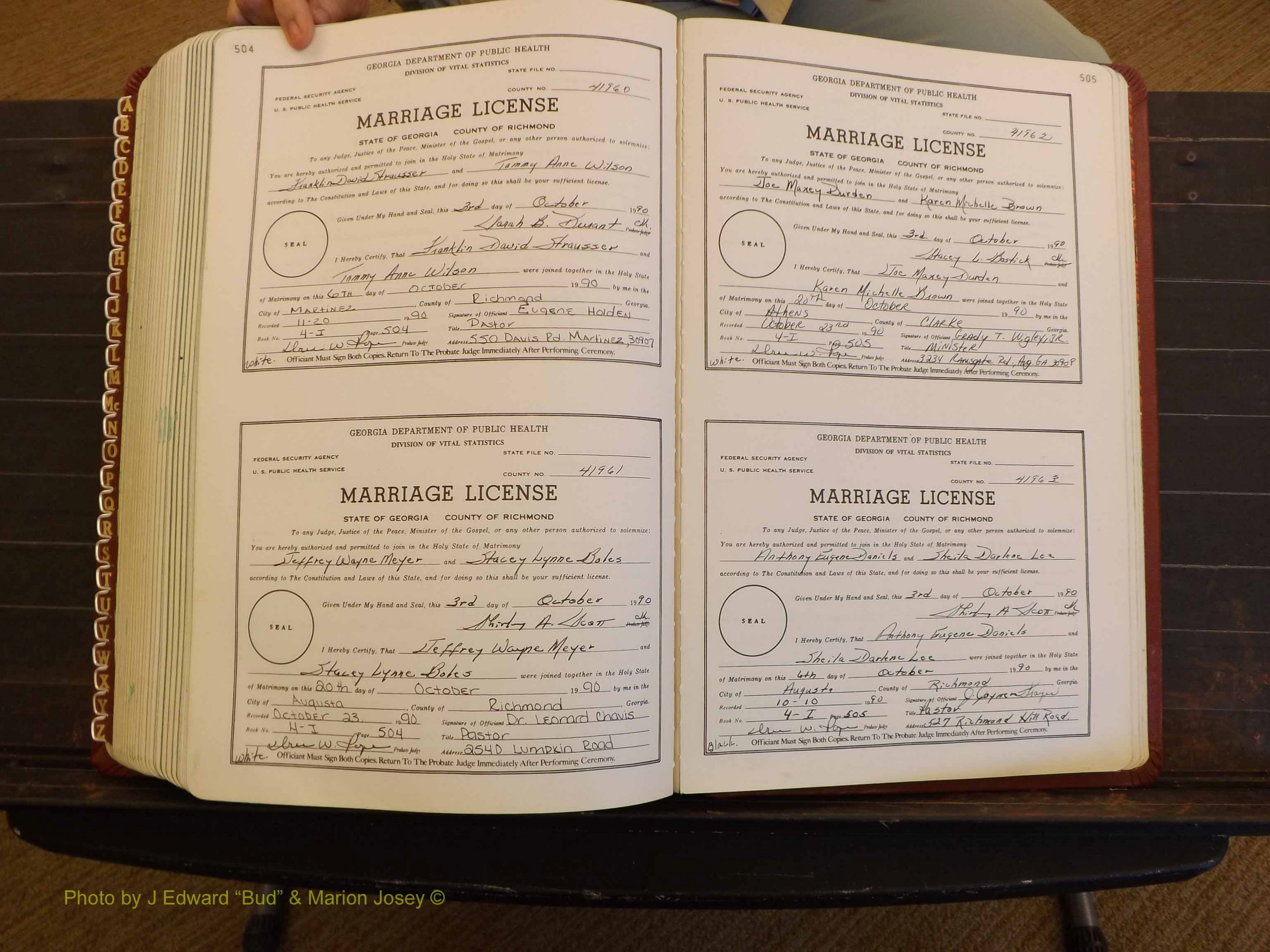 Richmond Marriages, 4L, 1990-1990 P 504-505.JPG