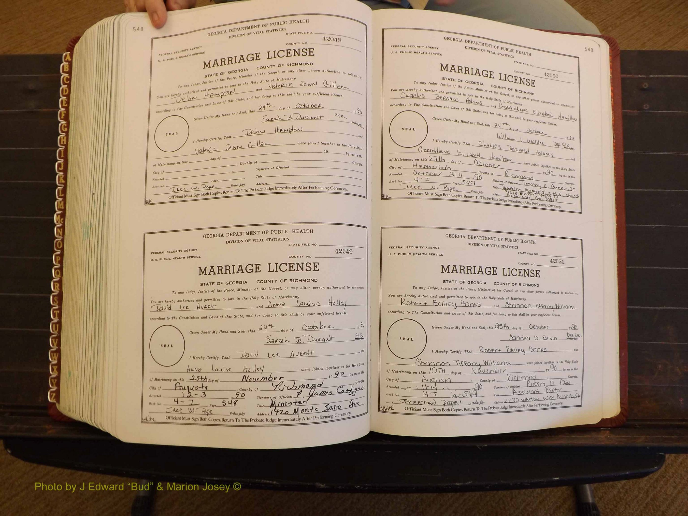 Richmond Marriages, 4L, 1990-1990 P 548-549.JPG