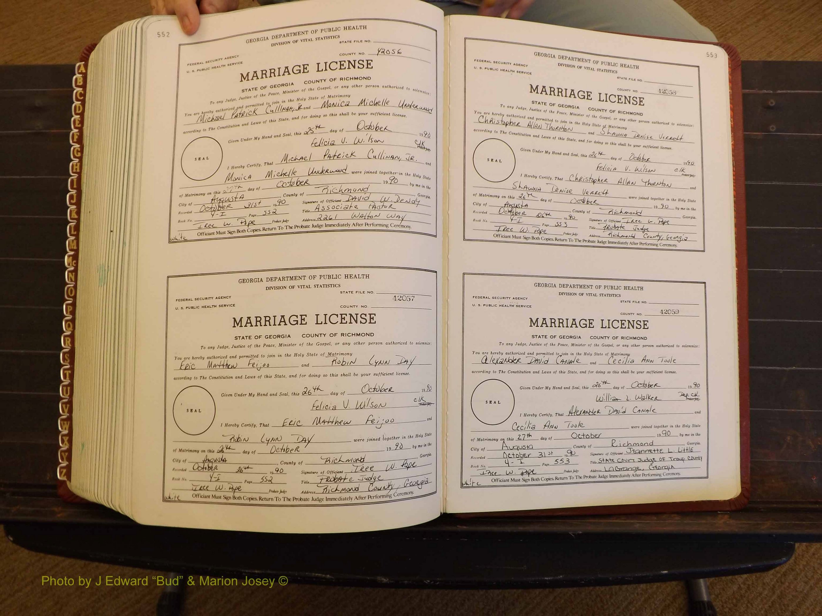 Richmond Marriages, 4L, 1990-1990 P 552-553.JPG