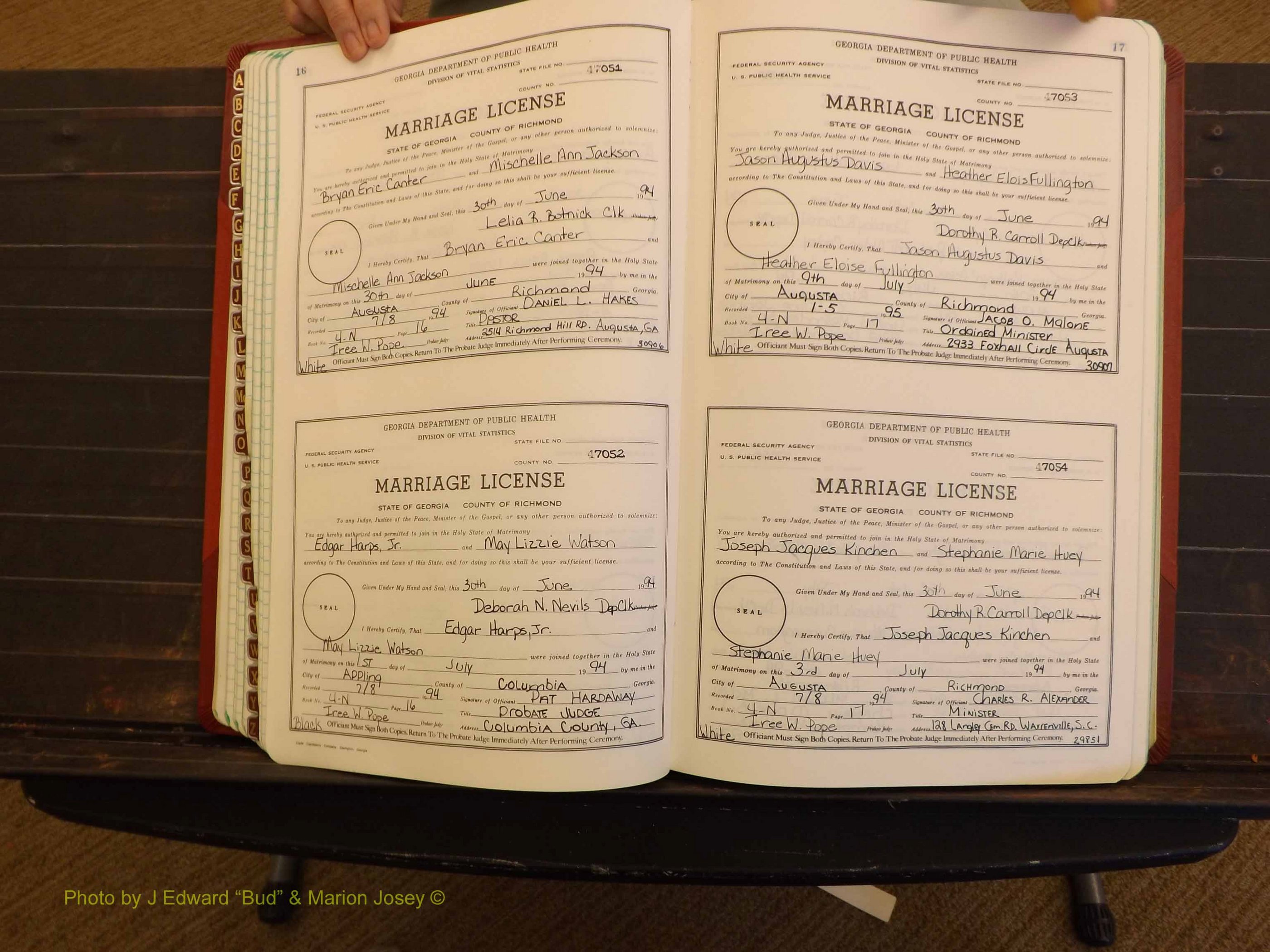 Richmond Marriages, 4N, 1994-1995 P 016-017.JPG