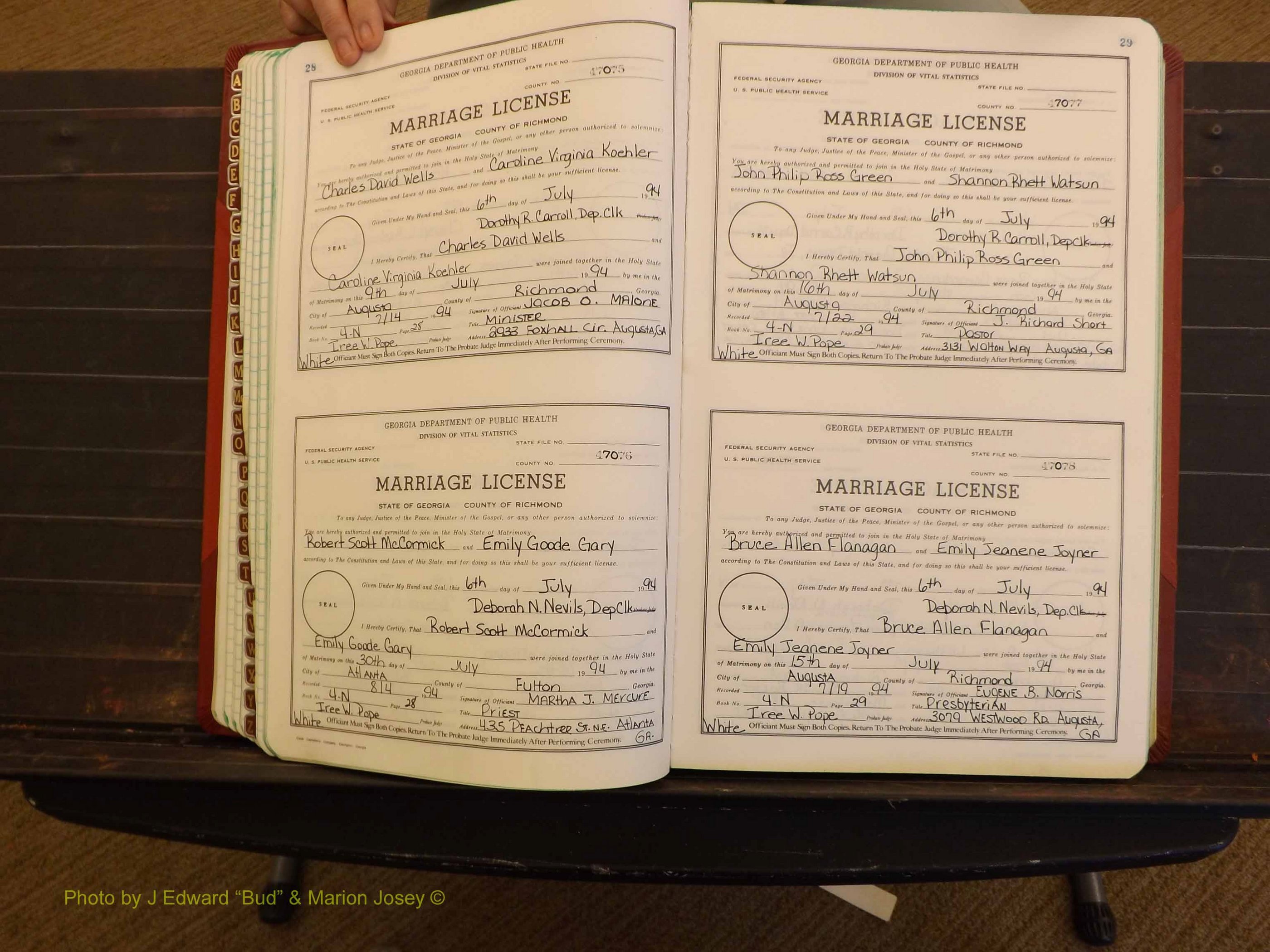 Richmond Marriages, 4N, 1994-1995 P 028-029.JPG