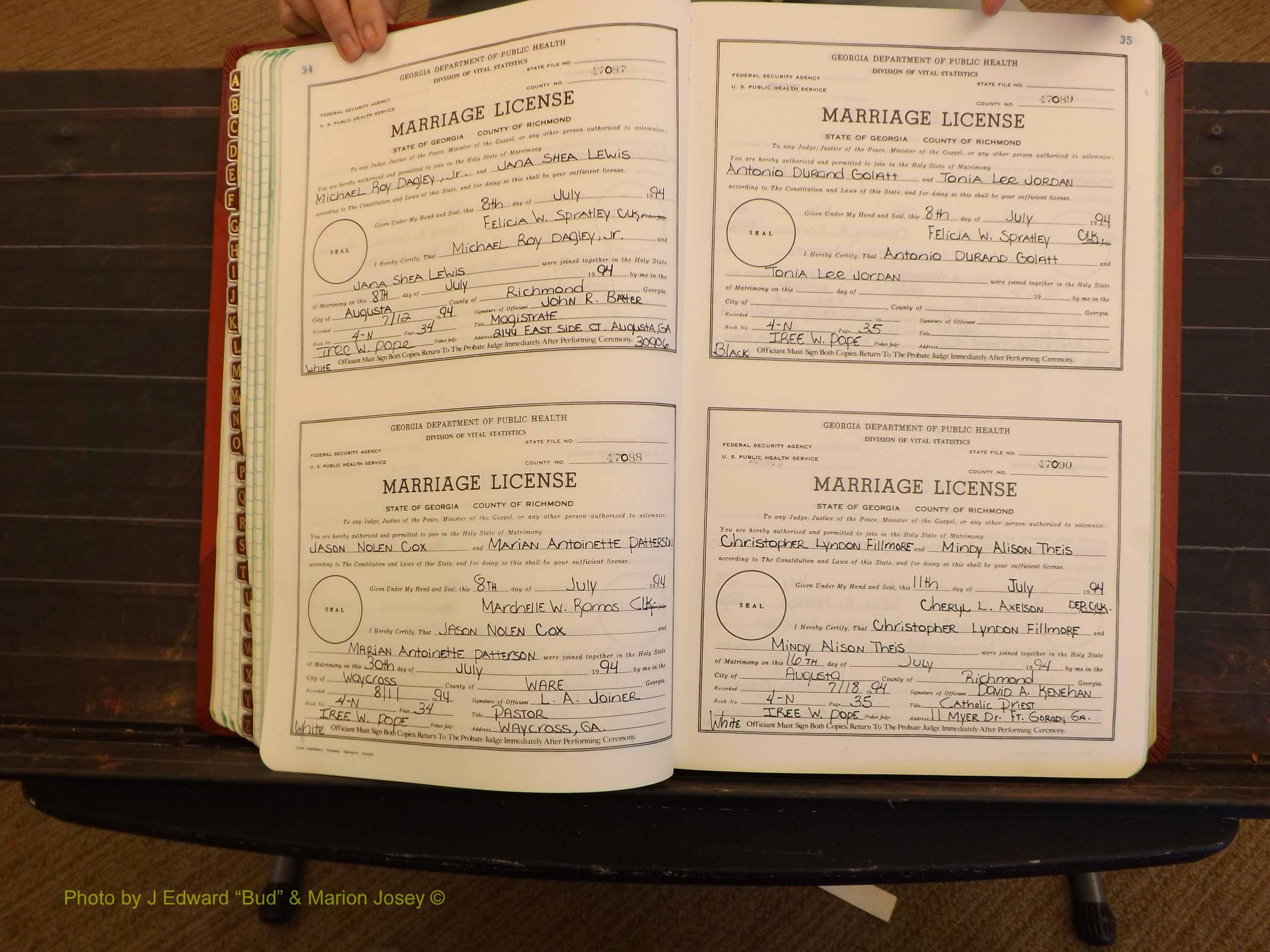 Richmond Marriages, 4N, 1994-1995 P 034-035.JPG