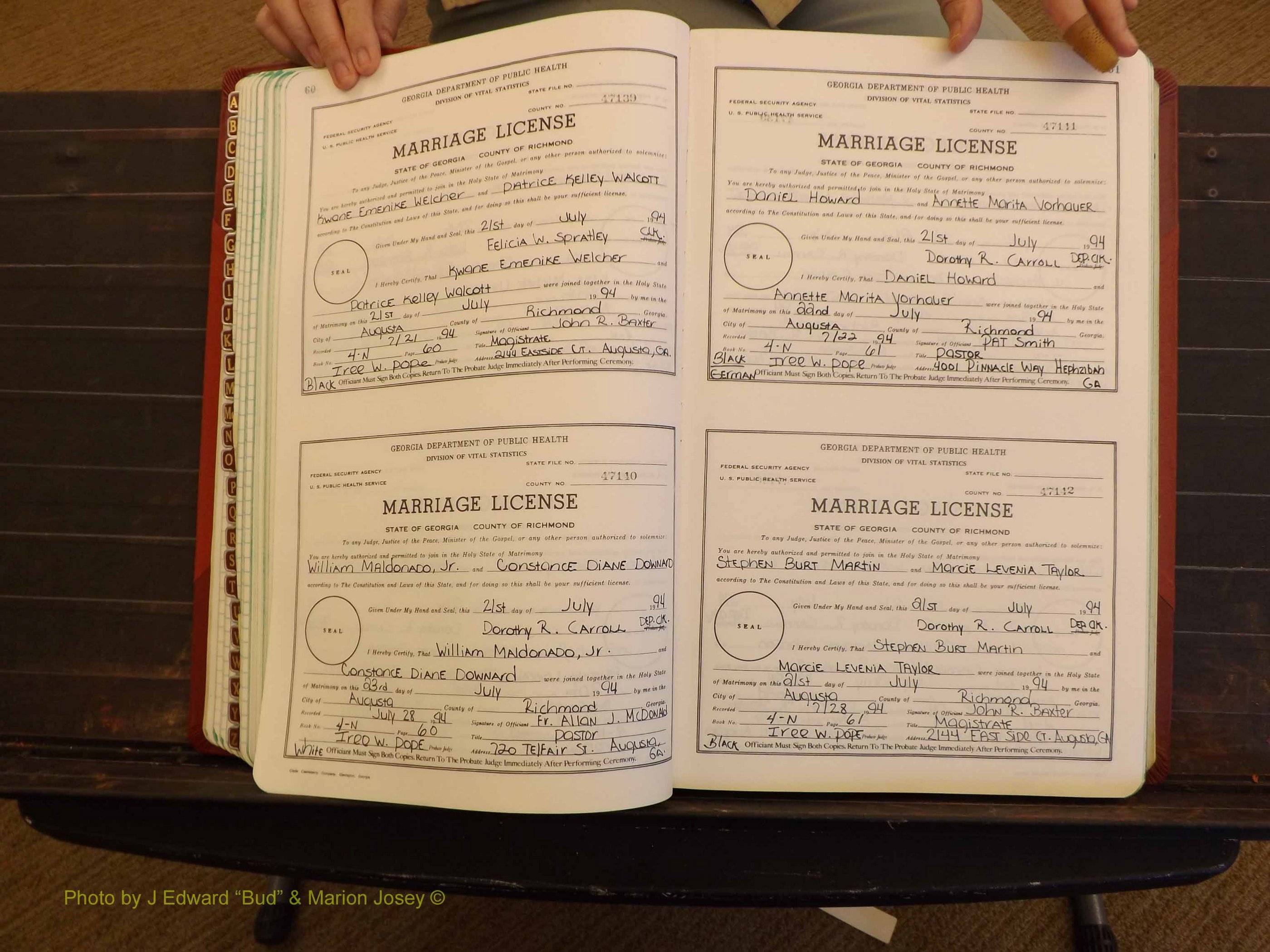 Richmond Marriages, 4N, 1994-1995 P 060-061.JPG