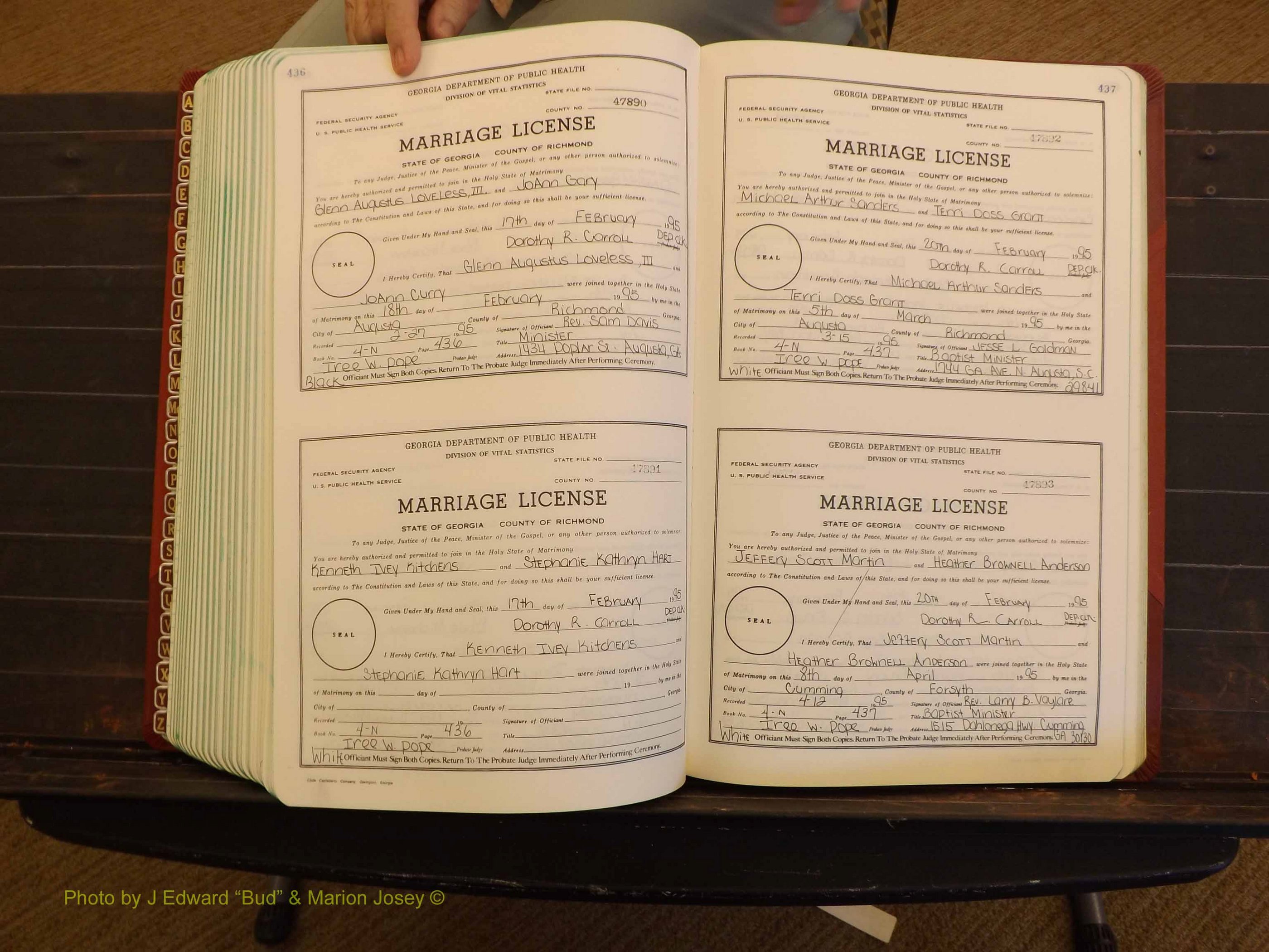 Richmond Marriages, 4N, 1994-1995 P 436-437.JPG