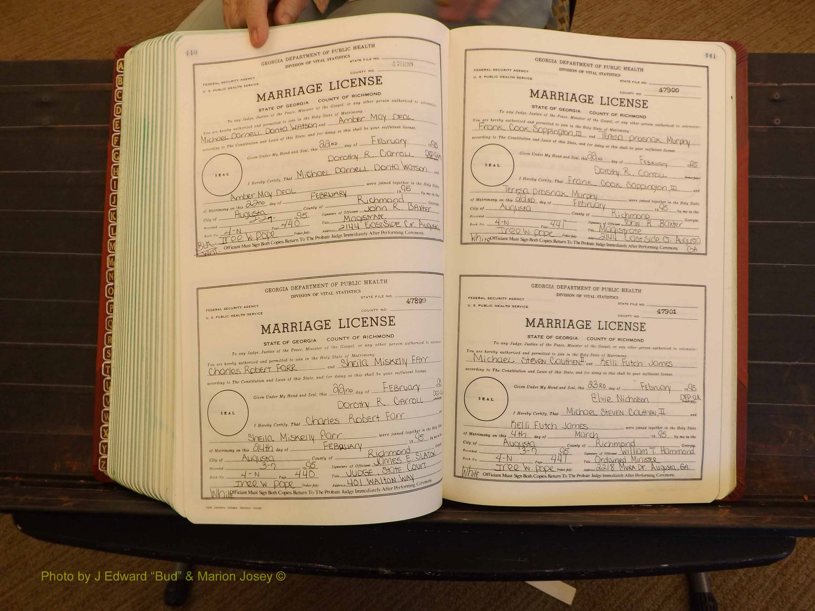 Richmond Marriages, 4N, 1994-1995 P 440-441.JPG