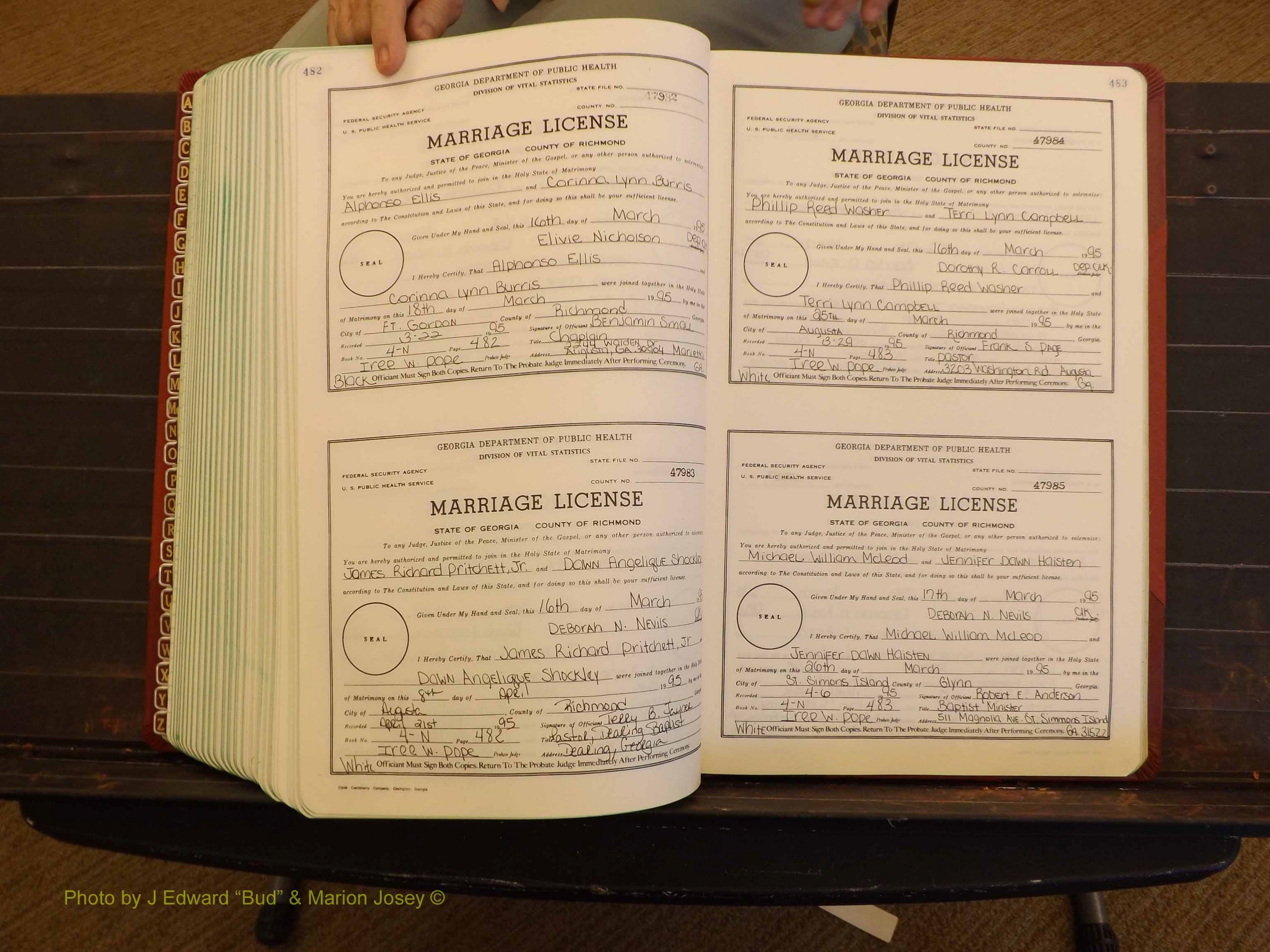 Richmond Marriages, 4N, 1994-1995 P 482-483.JPG