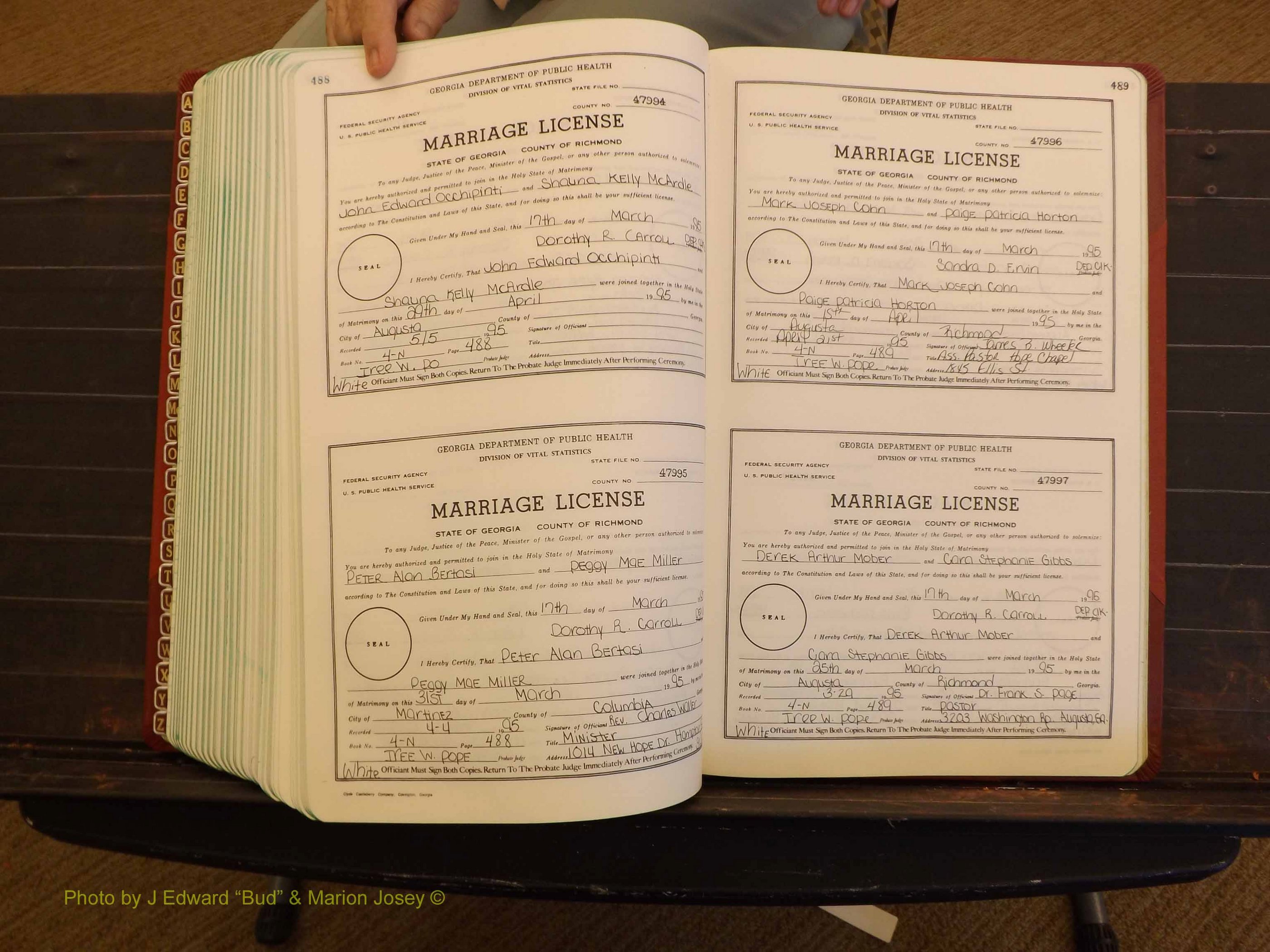 Richmond Marriages, 4N, 1994-1995 P 488-489.JPG