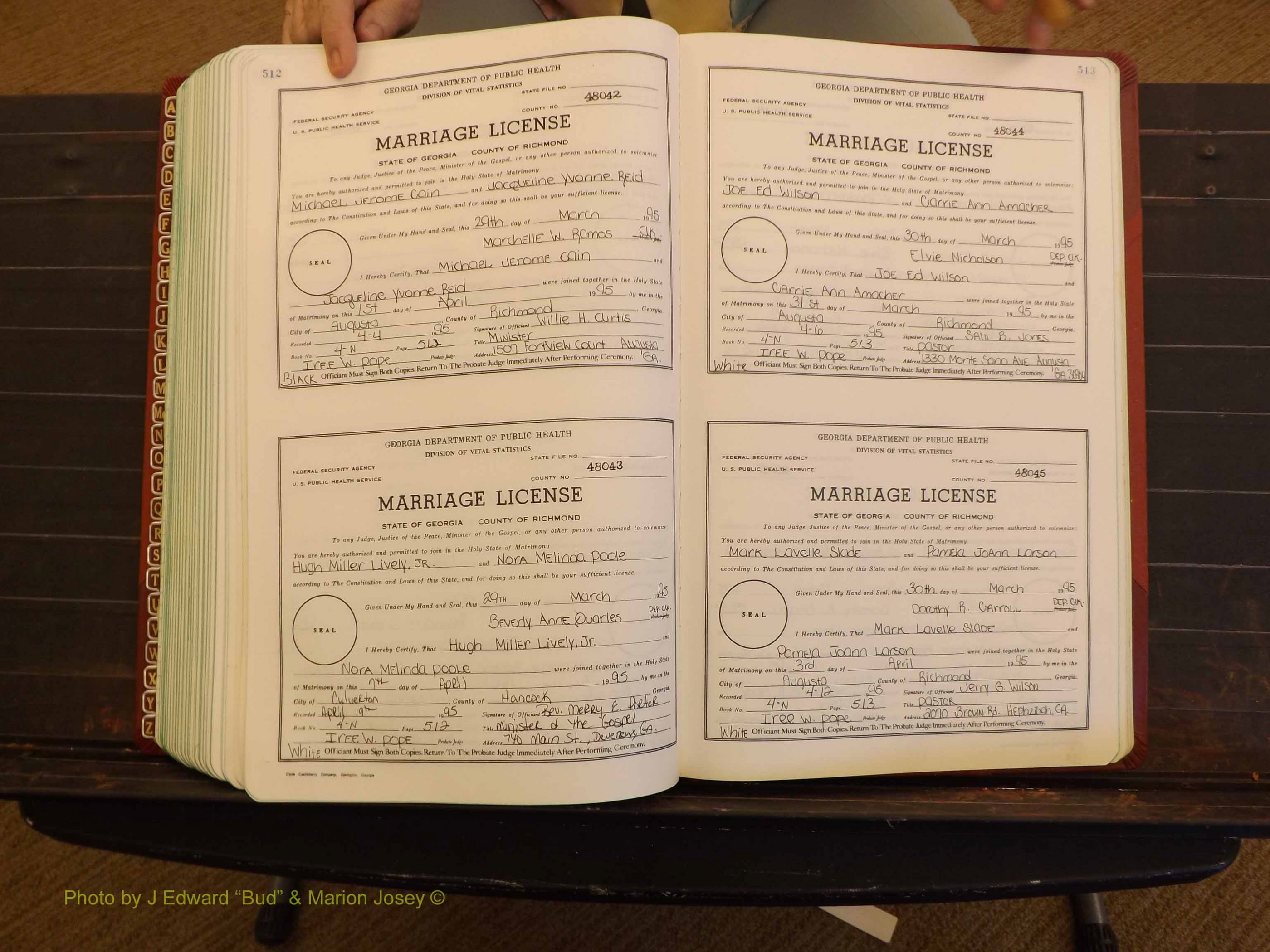 Richmond Marriages, 4N, 1994-1995 P 512-513.JPG