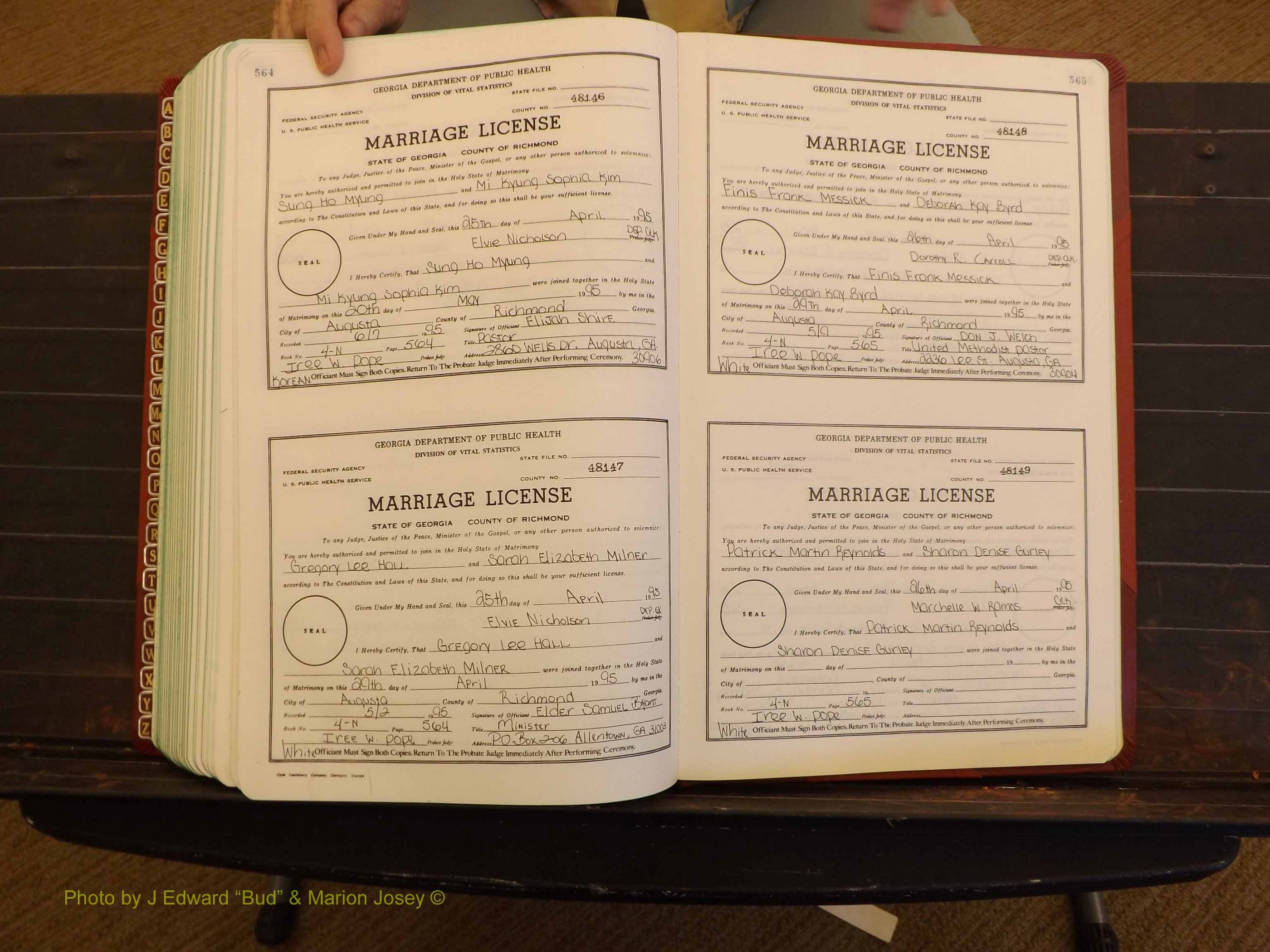 Richmond Marriages, 4N, 1994-1995 P 564-565.JPG