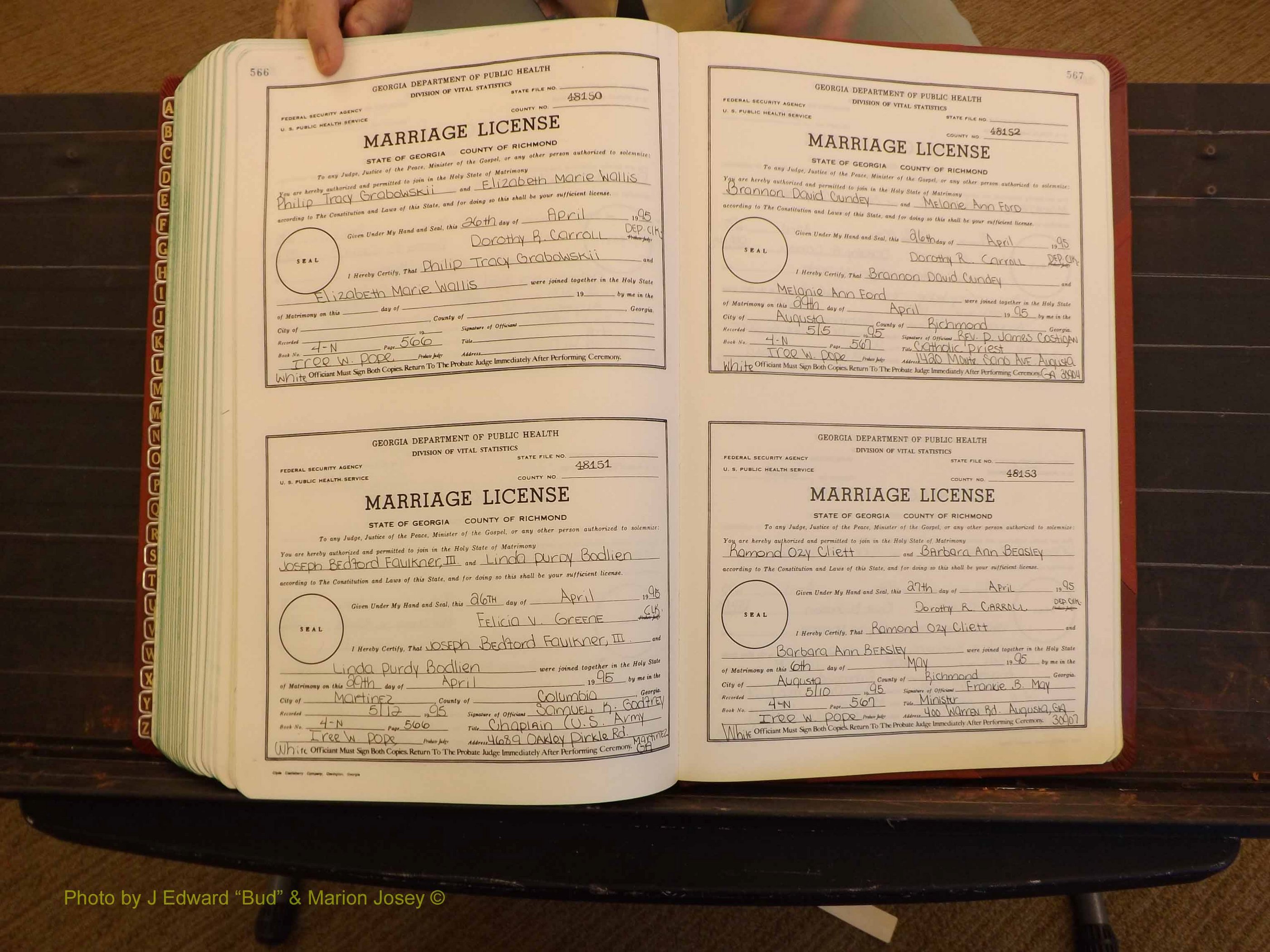 Richmond Marriages, 4N, 1994-1995 P 566-567.JPG