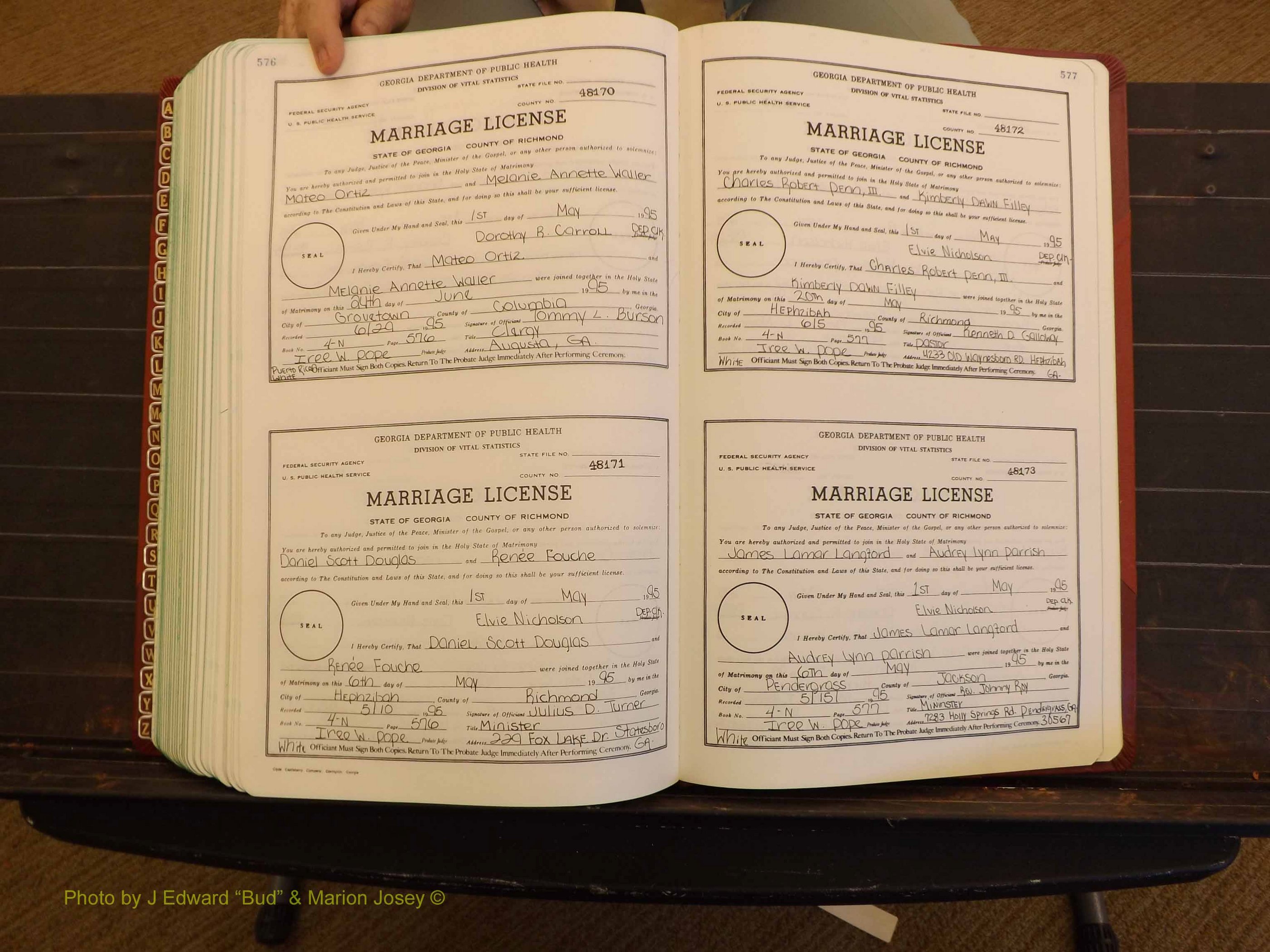 Richmond Marriages, 4N, 1994-1995 P 576-577.JPG
