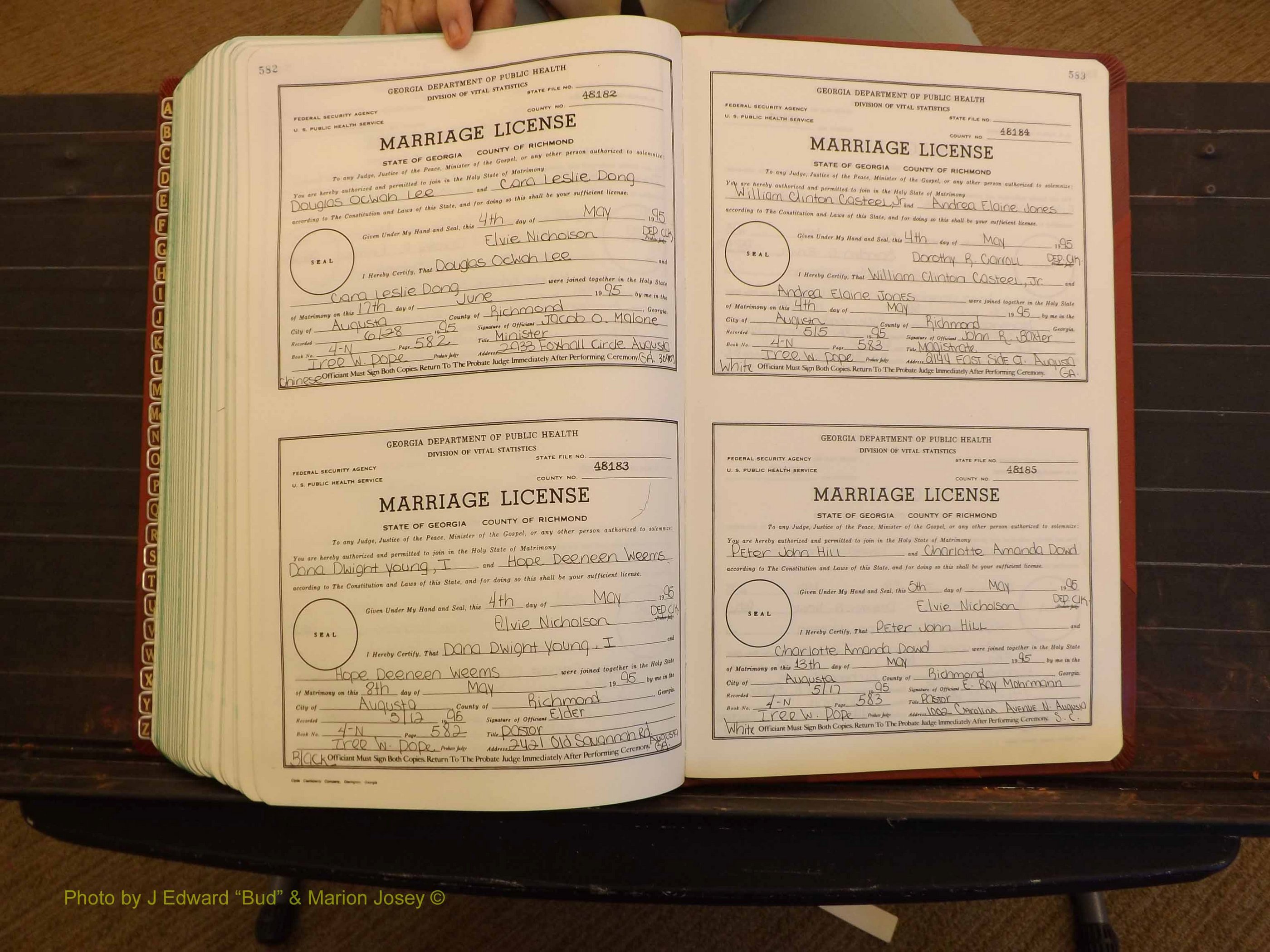 Richmond Marriages, 4N, 1994-1995 P 582-583.JPG