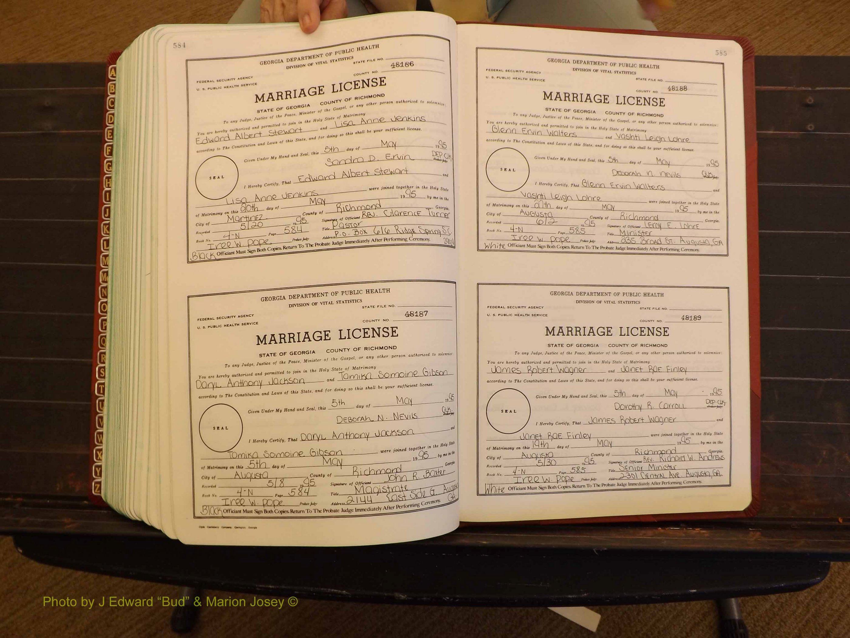 Richmond Marriages, 4N, 1994-1995 P 584-585.JPG