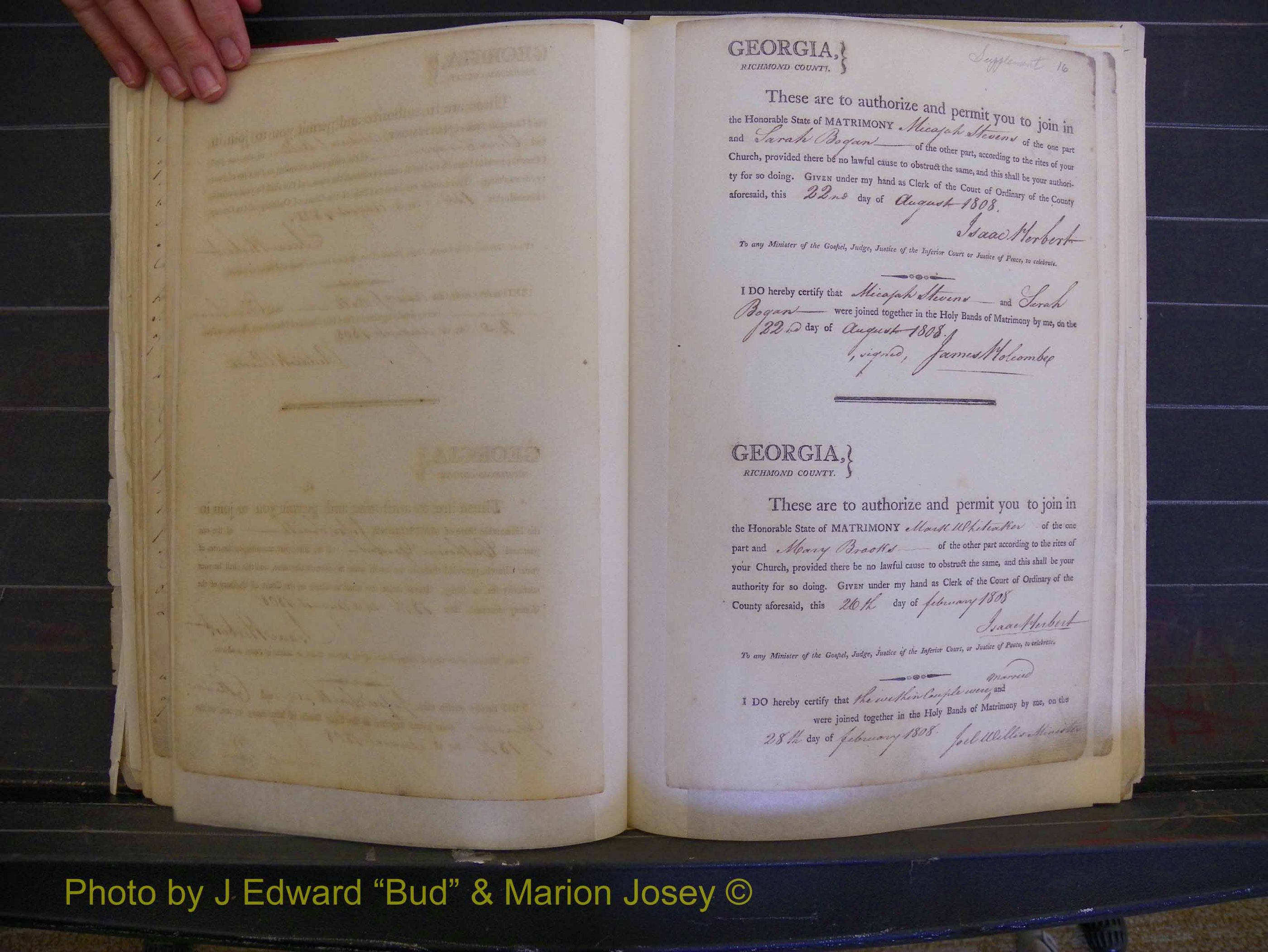 Richmond Marriages, Book A, 1806-1839 P 016.JPG