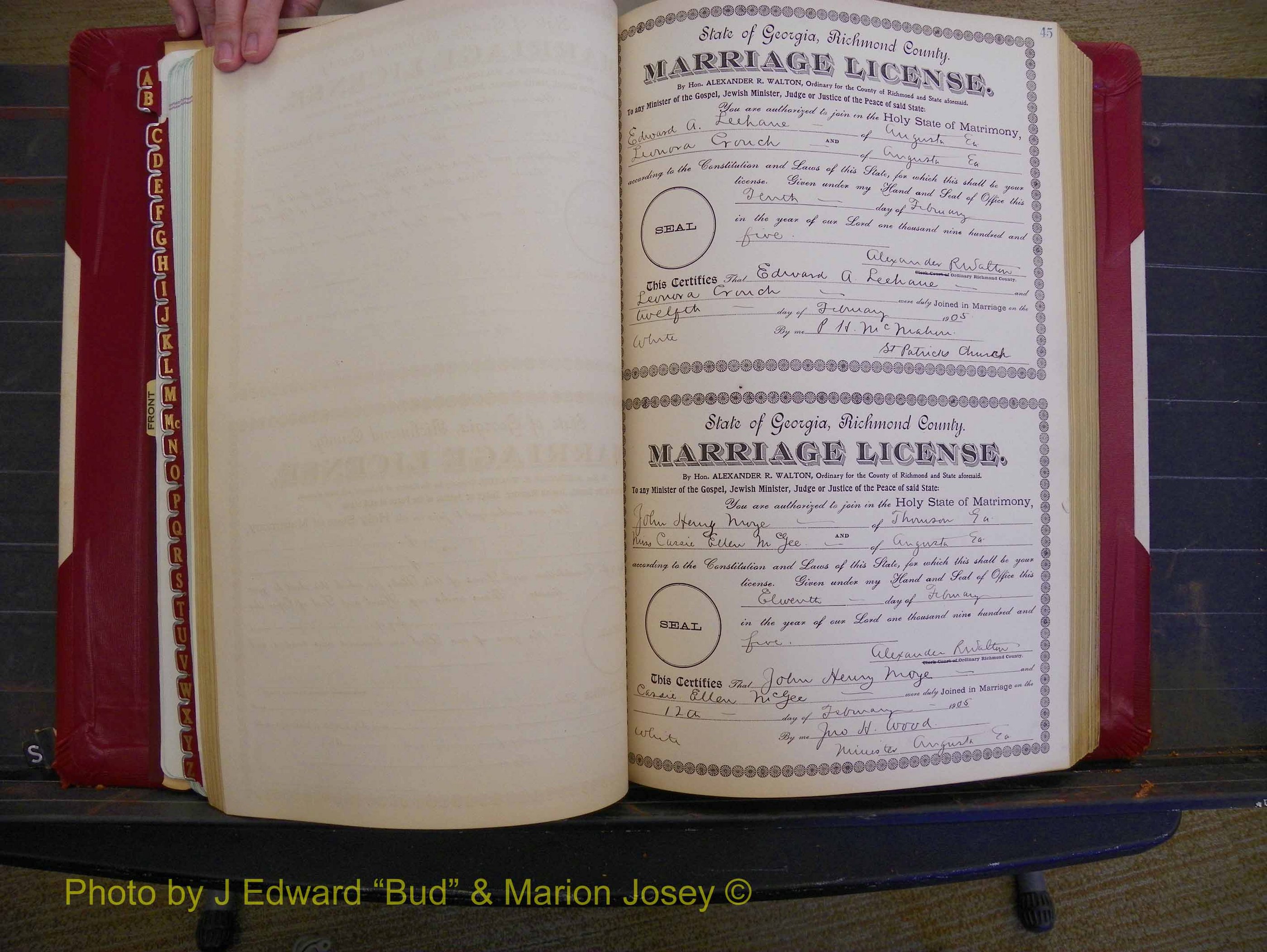 Richmond Marriages, Book CC, 1904-1905 P 045.JPG