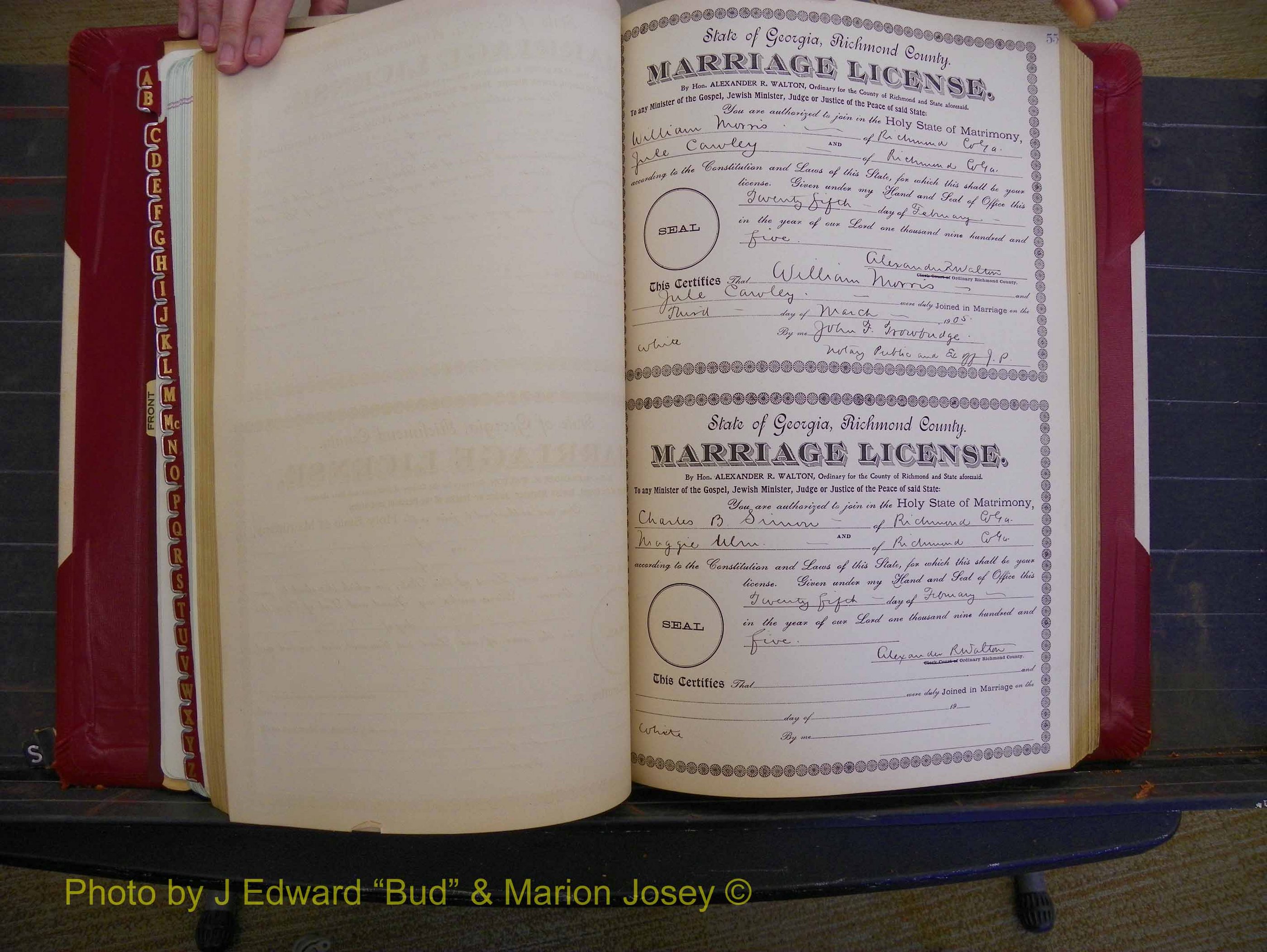 Richmond Marriages, Book CC, 1904-1905 P 055.JPG