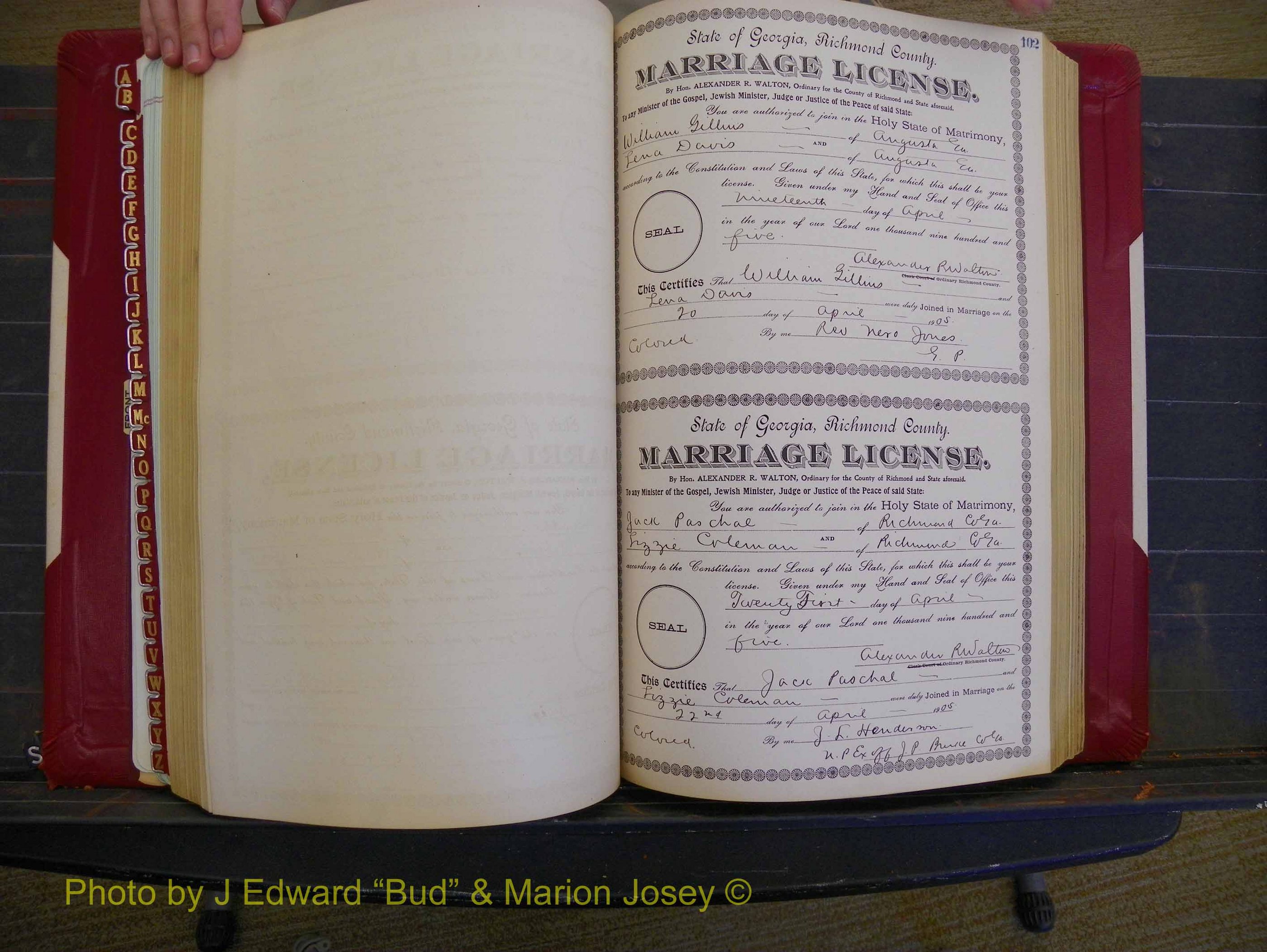 Richmond Marriages, Book CC, 1904-1905 P 102.JPG