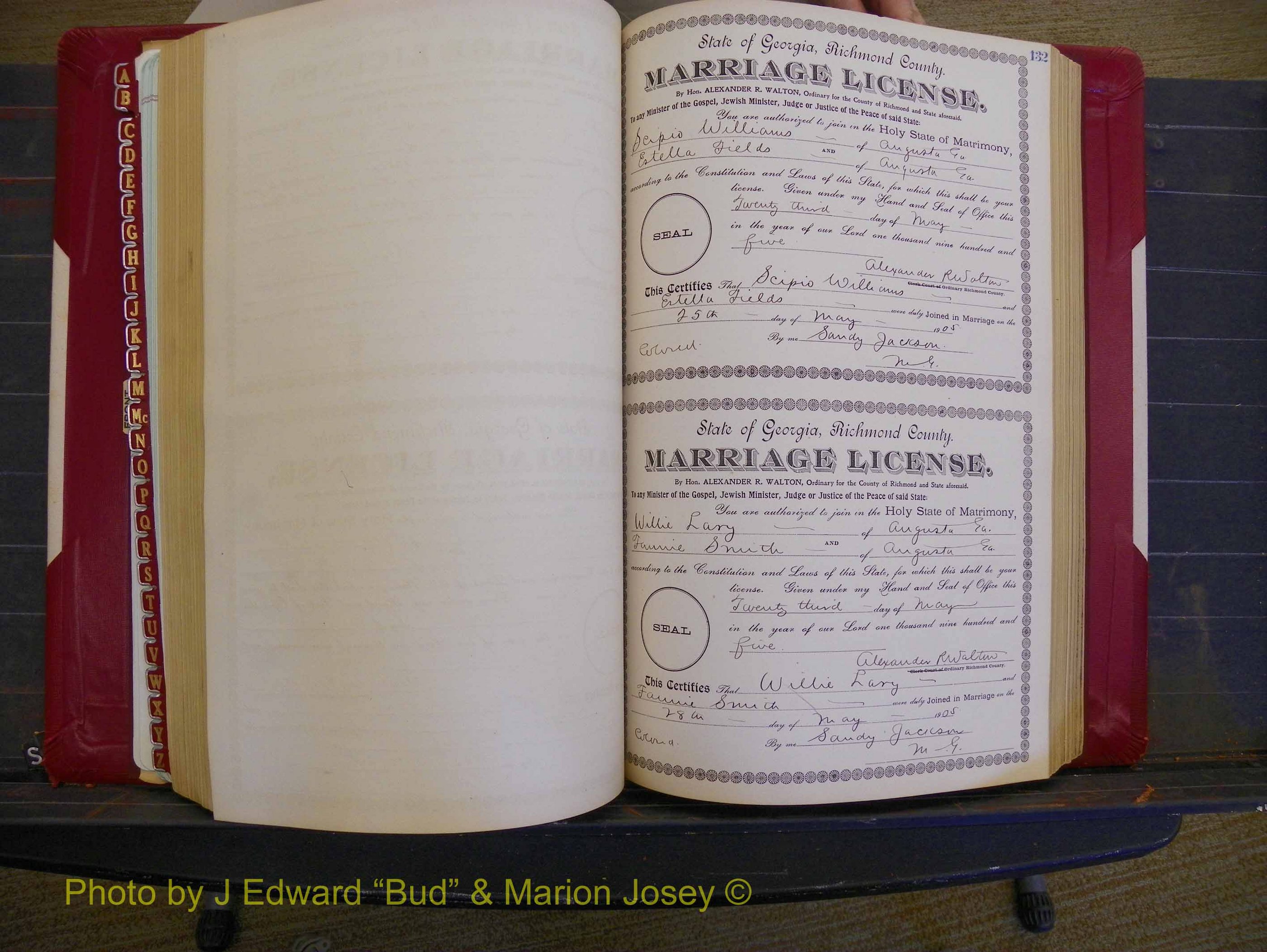 Richmond Marriages, Book CC, 1904-1905 P 132.JPG